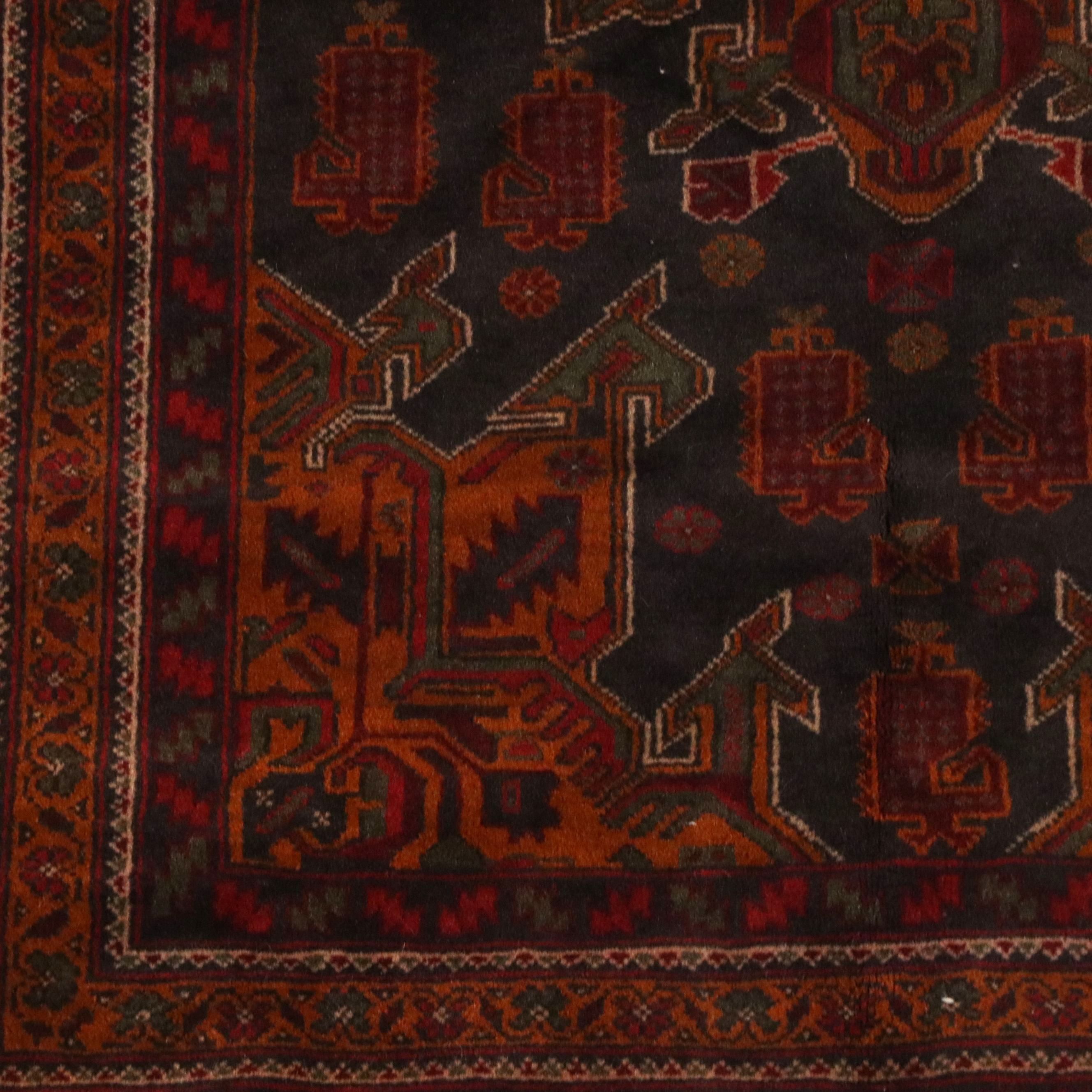 3'1 x 5'6 Hand-Knotted Afghan Taimani Area Rug