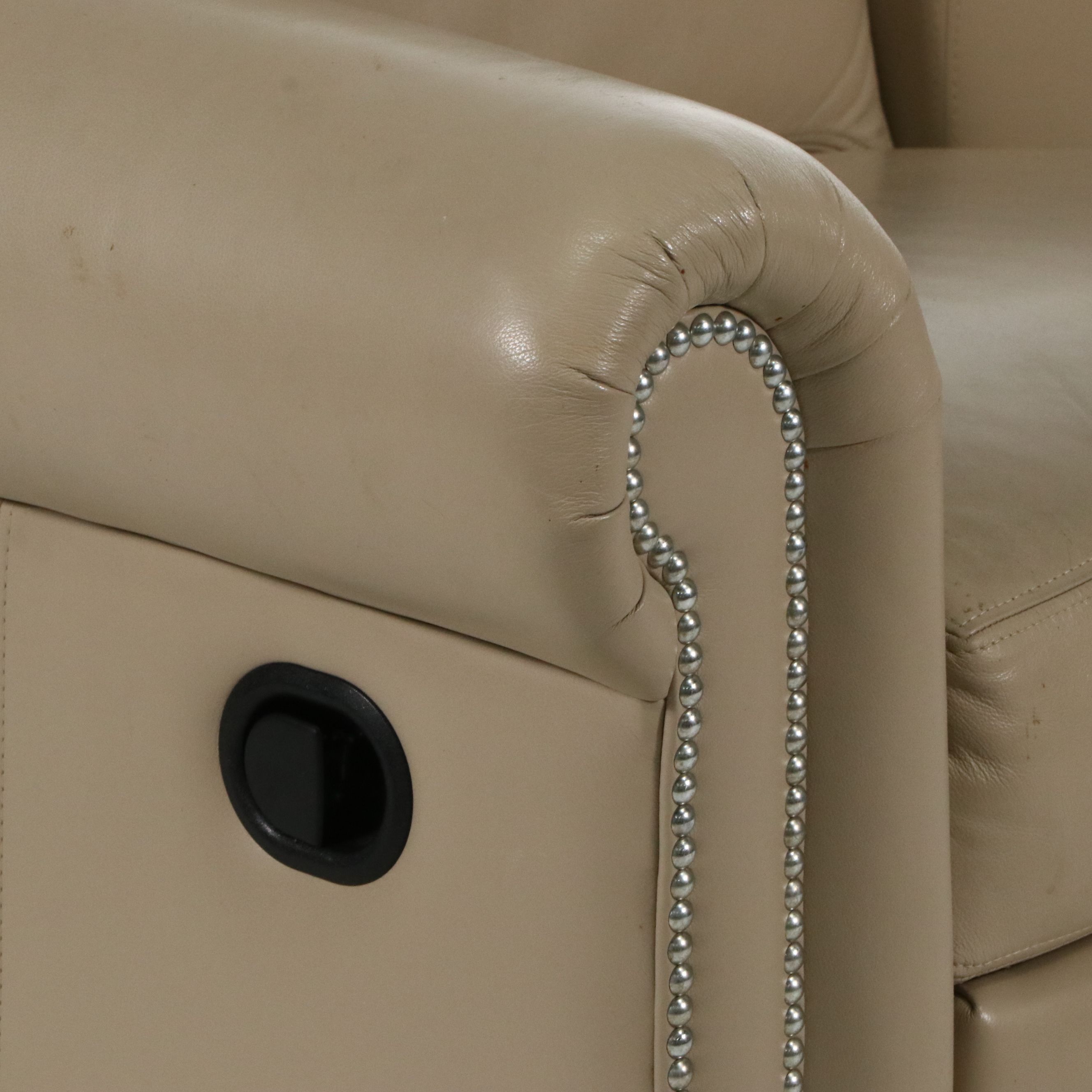 Contemporary Ethan Allen Leather Recliner