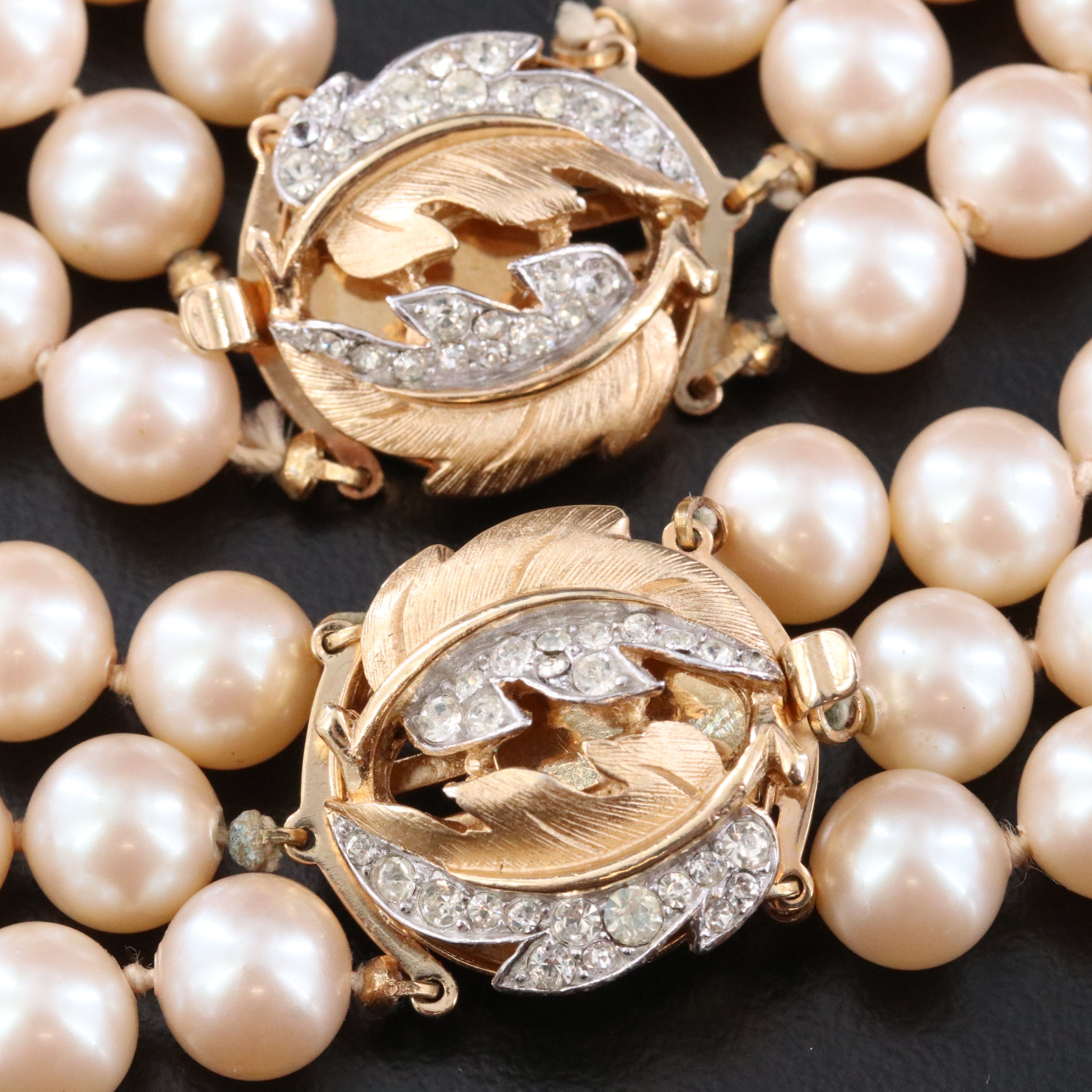 Crown Trifari Necklace and Bracelet Set with Earrings, c. 1945