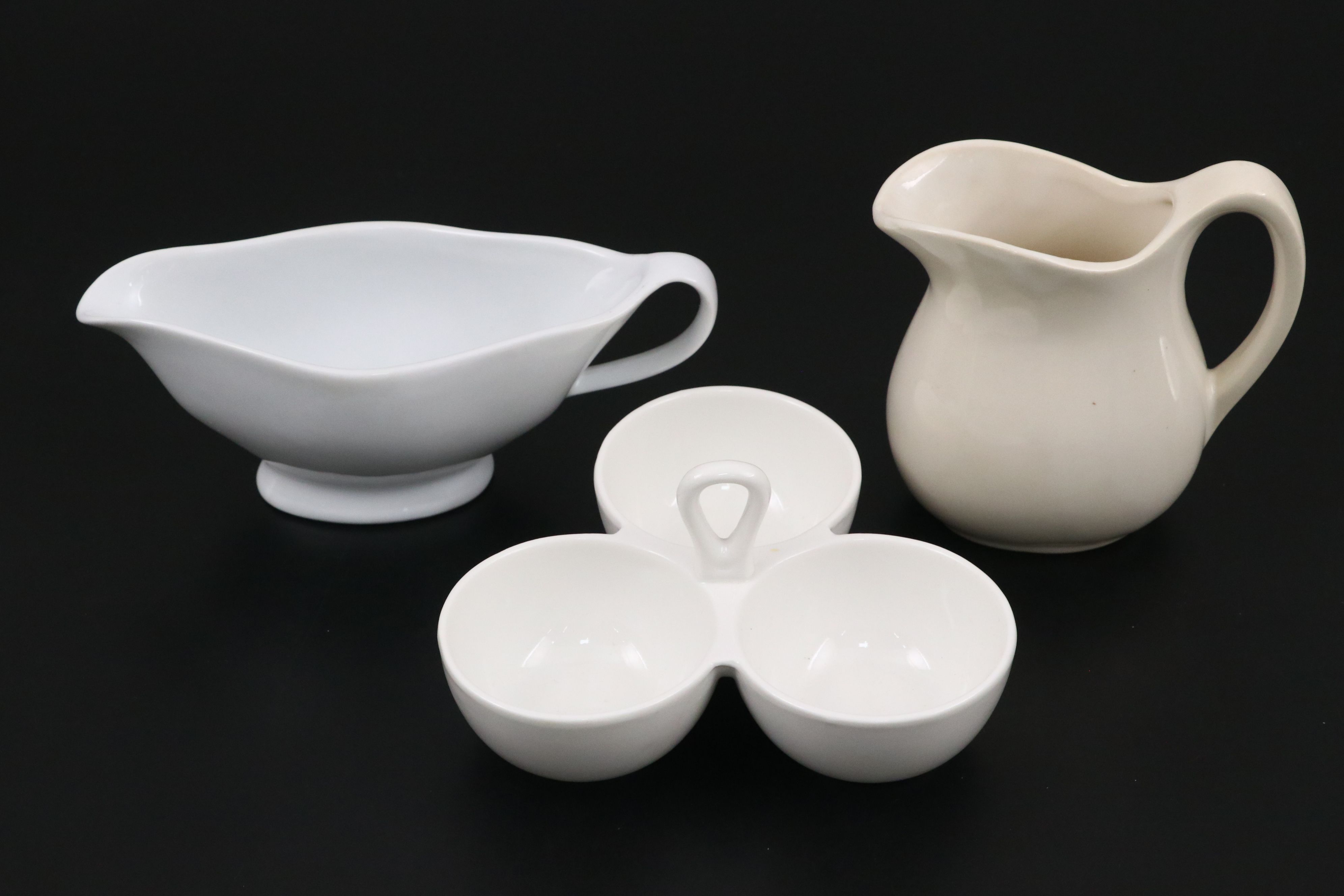 Crate & Barrel "Bennett" Ceramic Salad Plates with Other Serveware