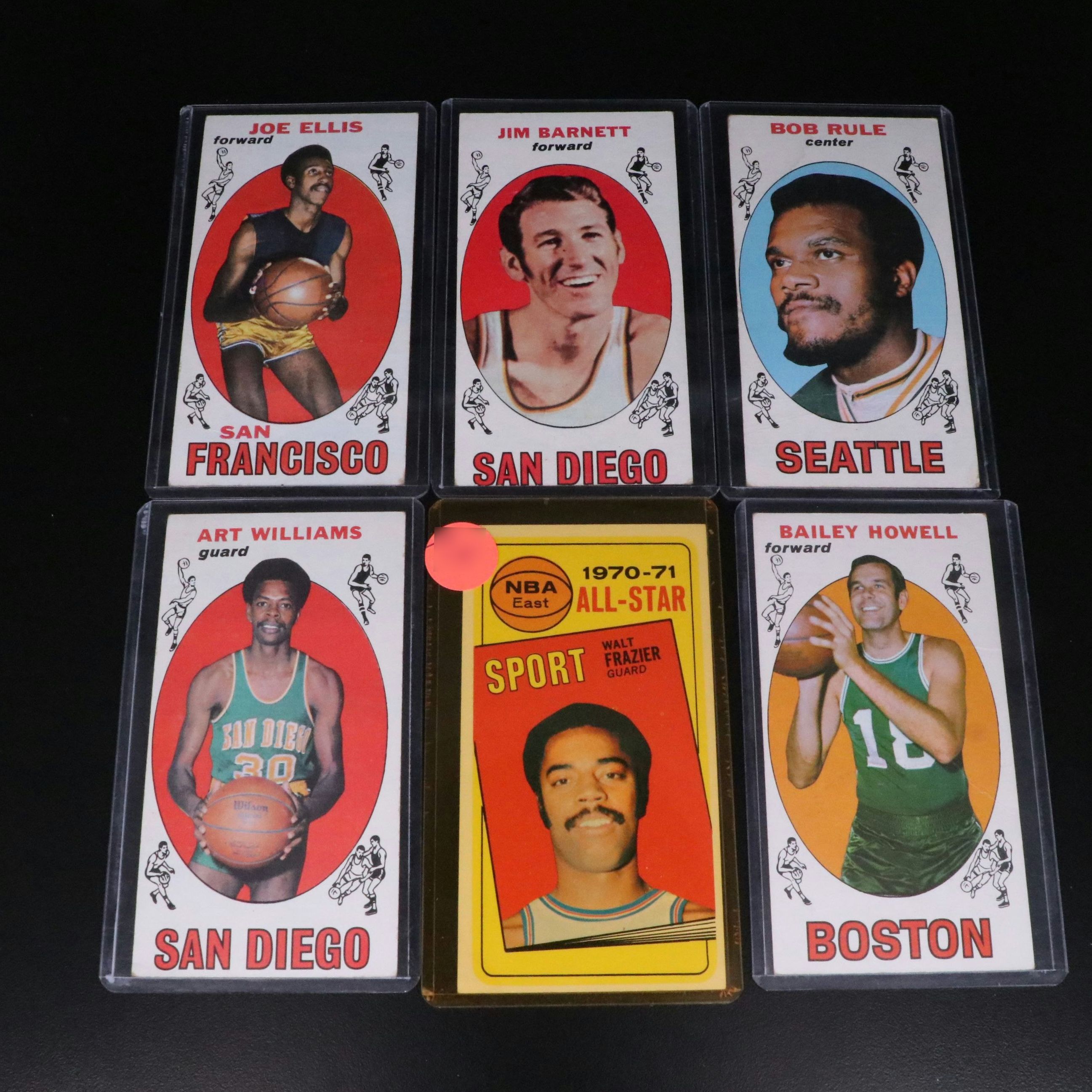 Topps Basketball Cards Featuring Walt Frazier, John Havlicek, and More