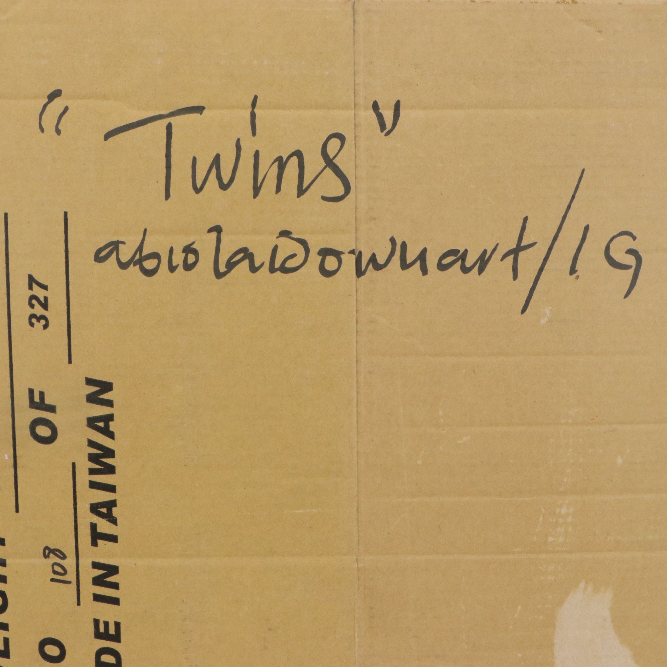 Abiola Idowu Acrylic Painting "Twins," 2024