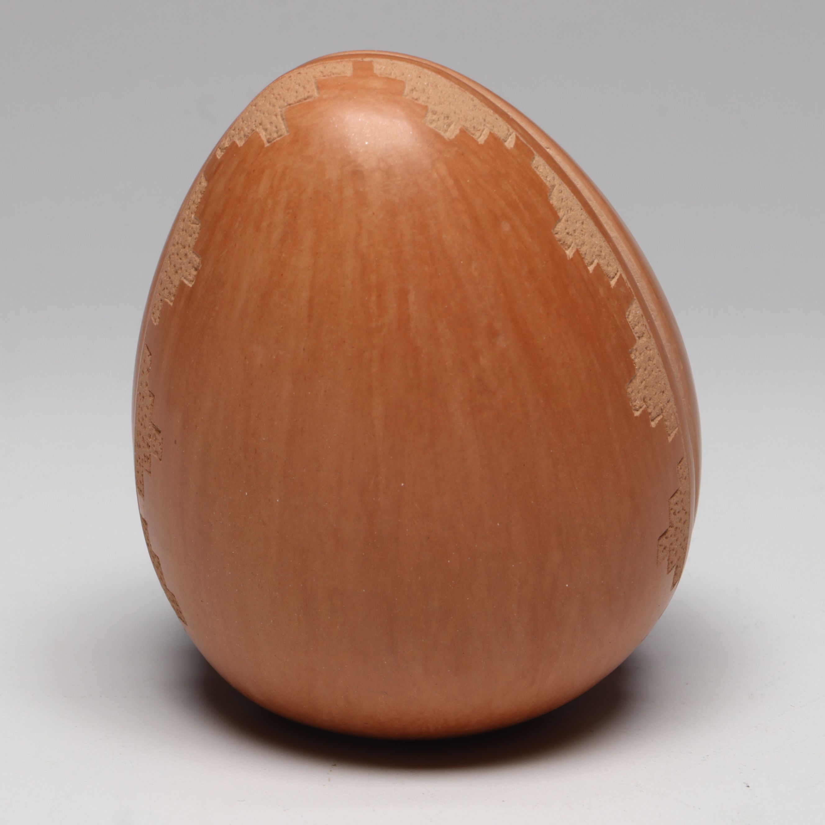 Brenda Tafoya Jemez Pueblo Pottery Redware Seed Pot