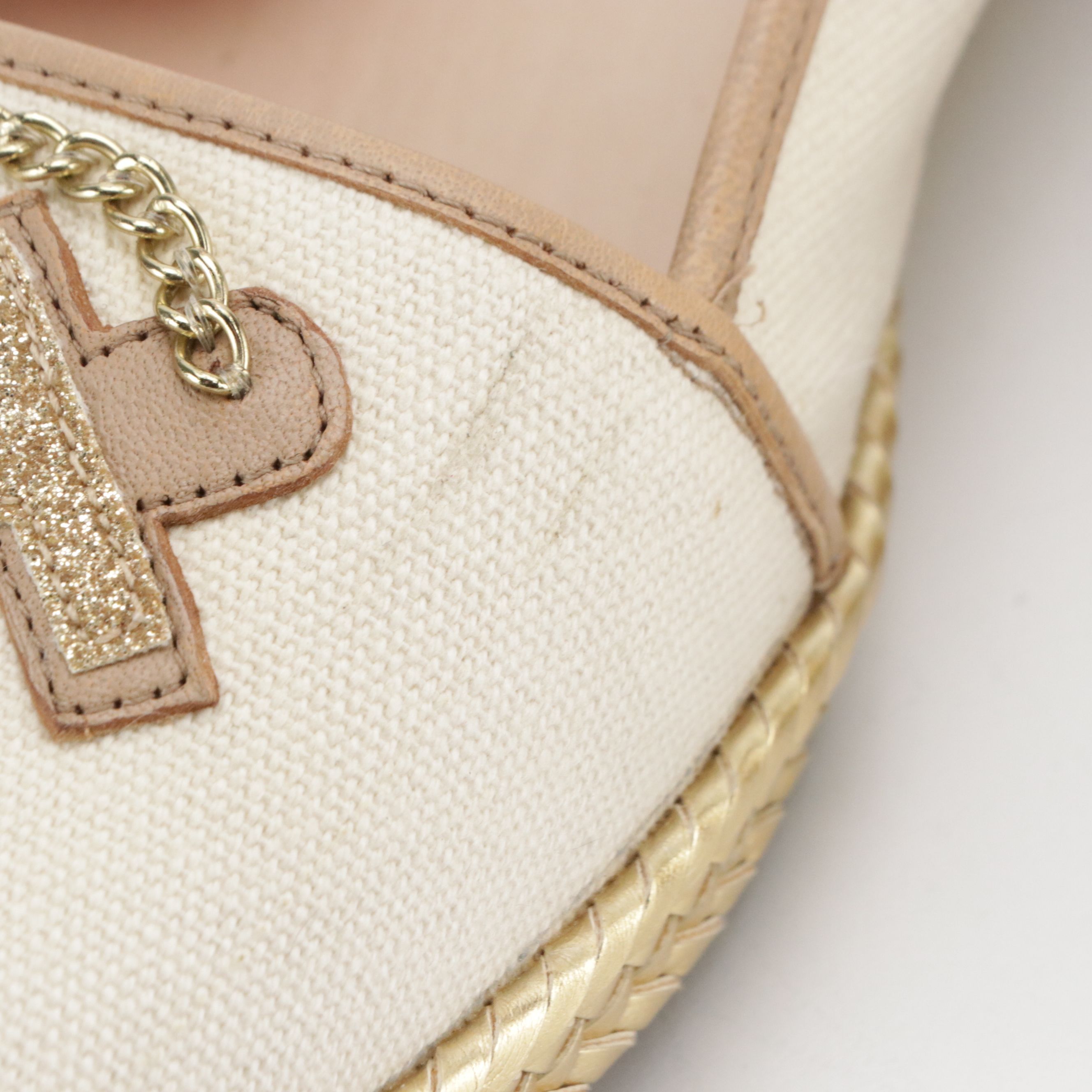 Nurture Marina Flats in Canvas and Leather with Box