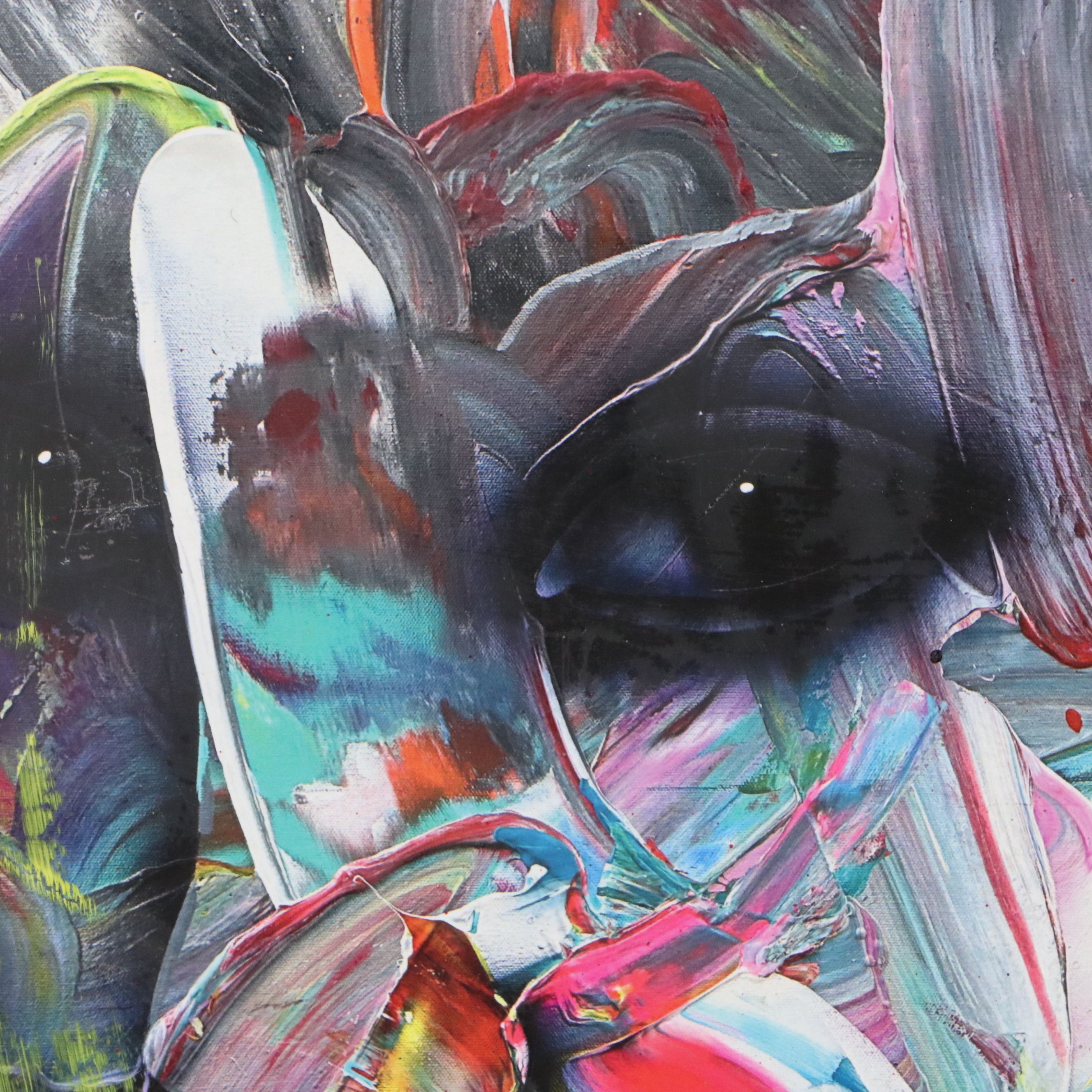 Abiola Idowu Mixed Media Painting "My Sugar," 2023