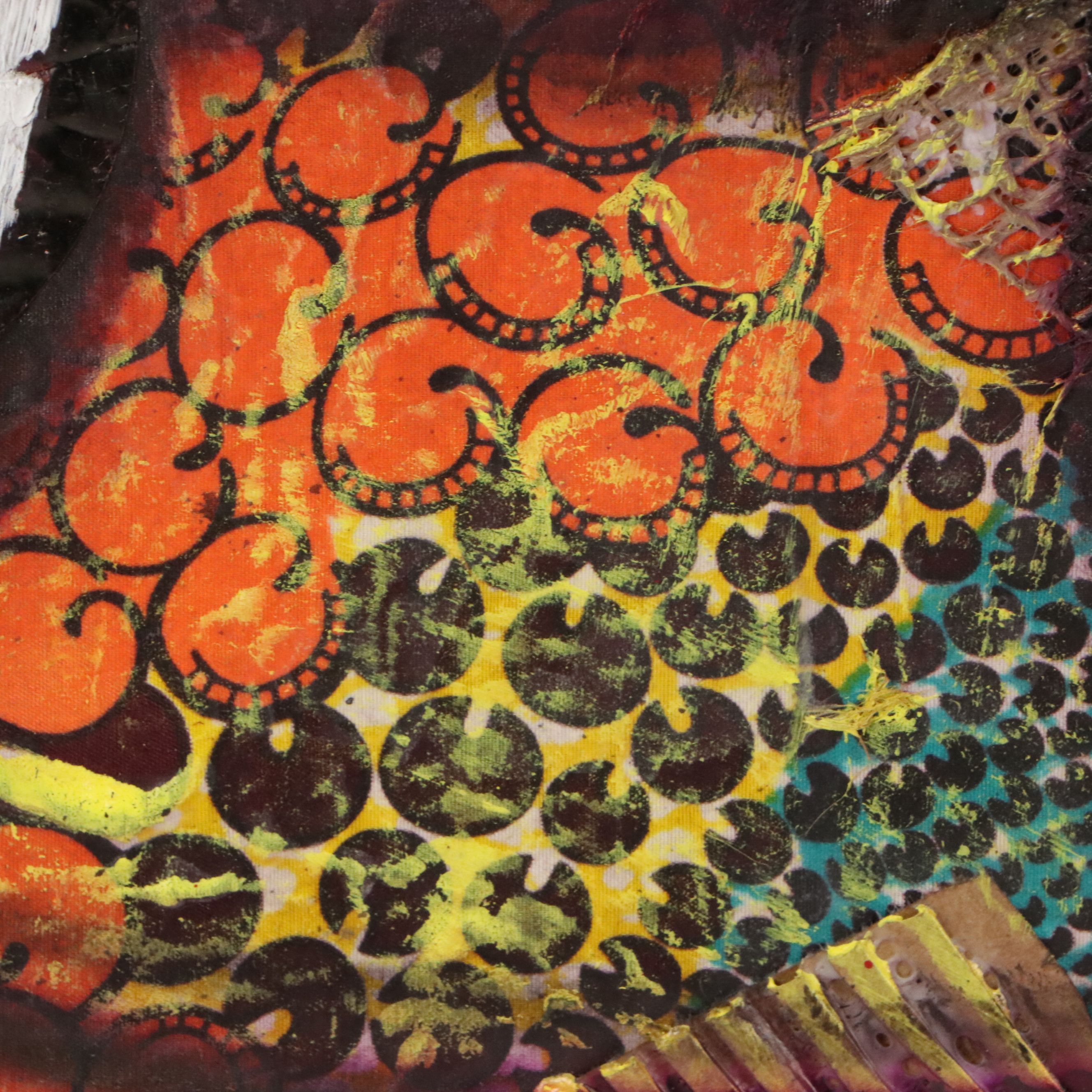 Abiola Idowu Mixed Media Painting "My Sugar," 2023