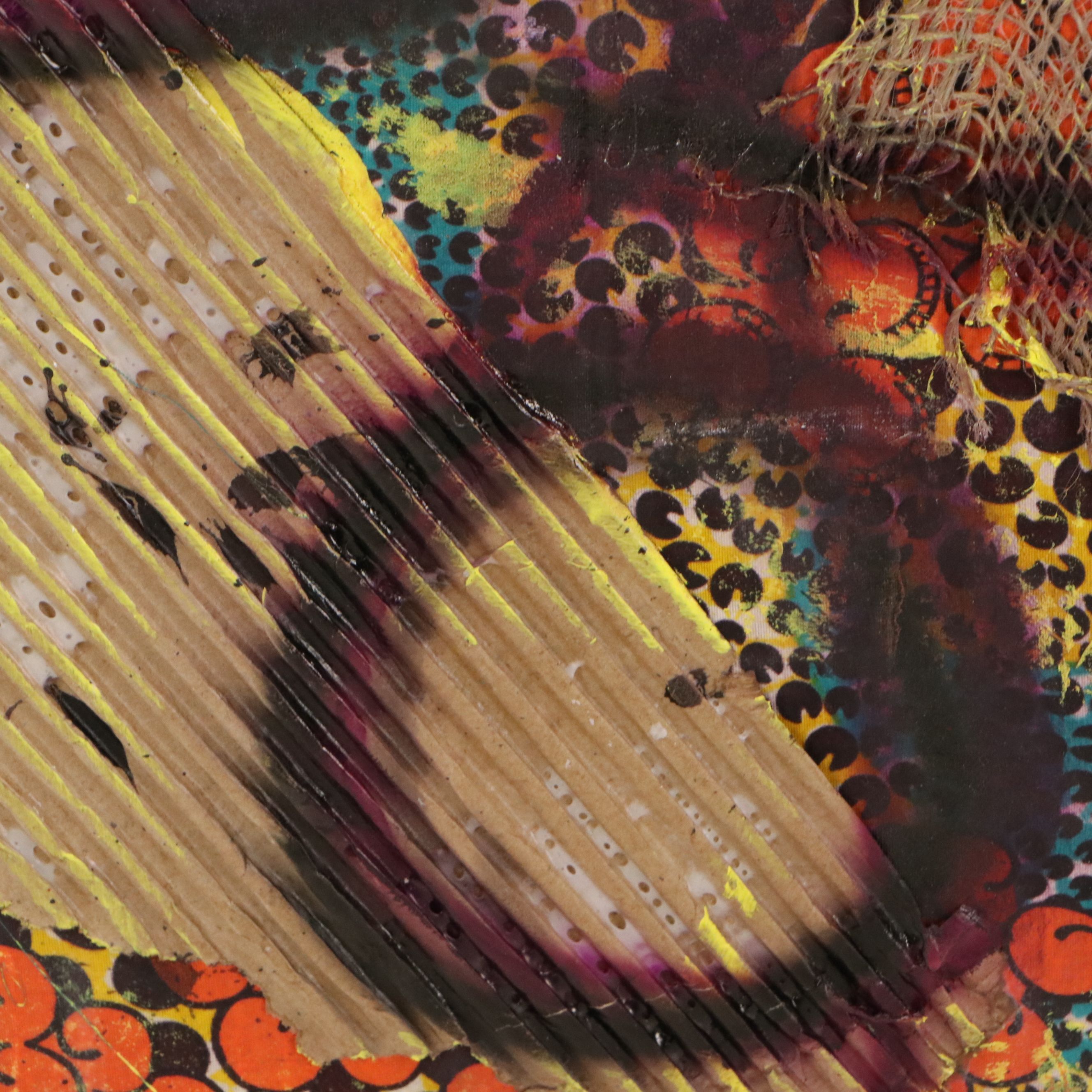 Abiola Idowu Mixed Media Painting "My Sugar," 2023