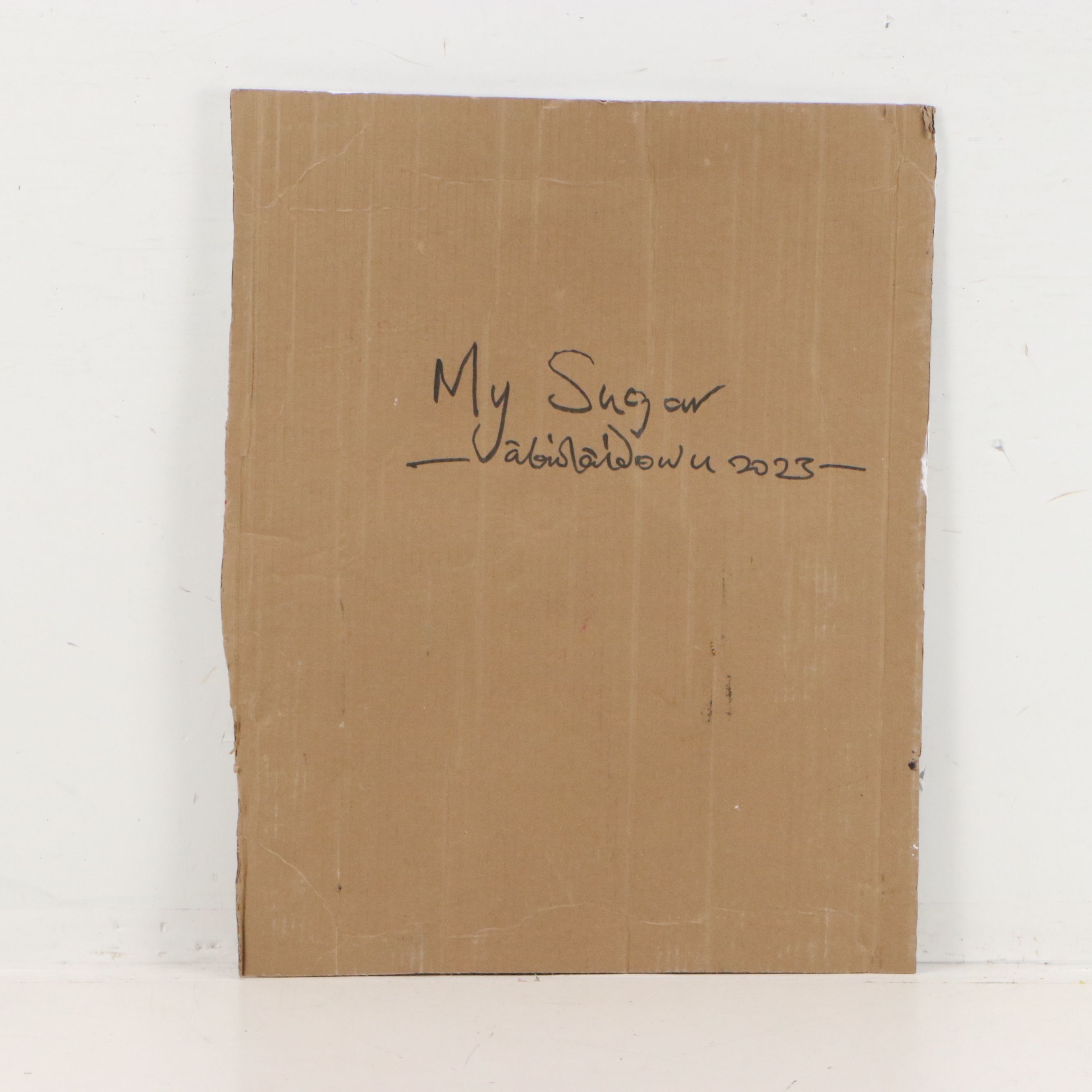 Abiola Idowu Mixed Media Painting "My Sugar," 2023