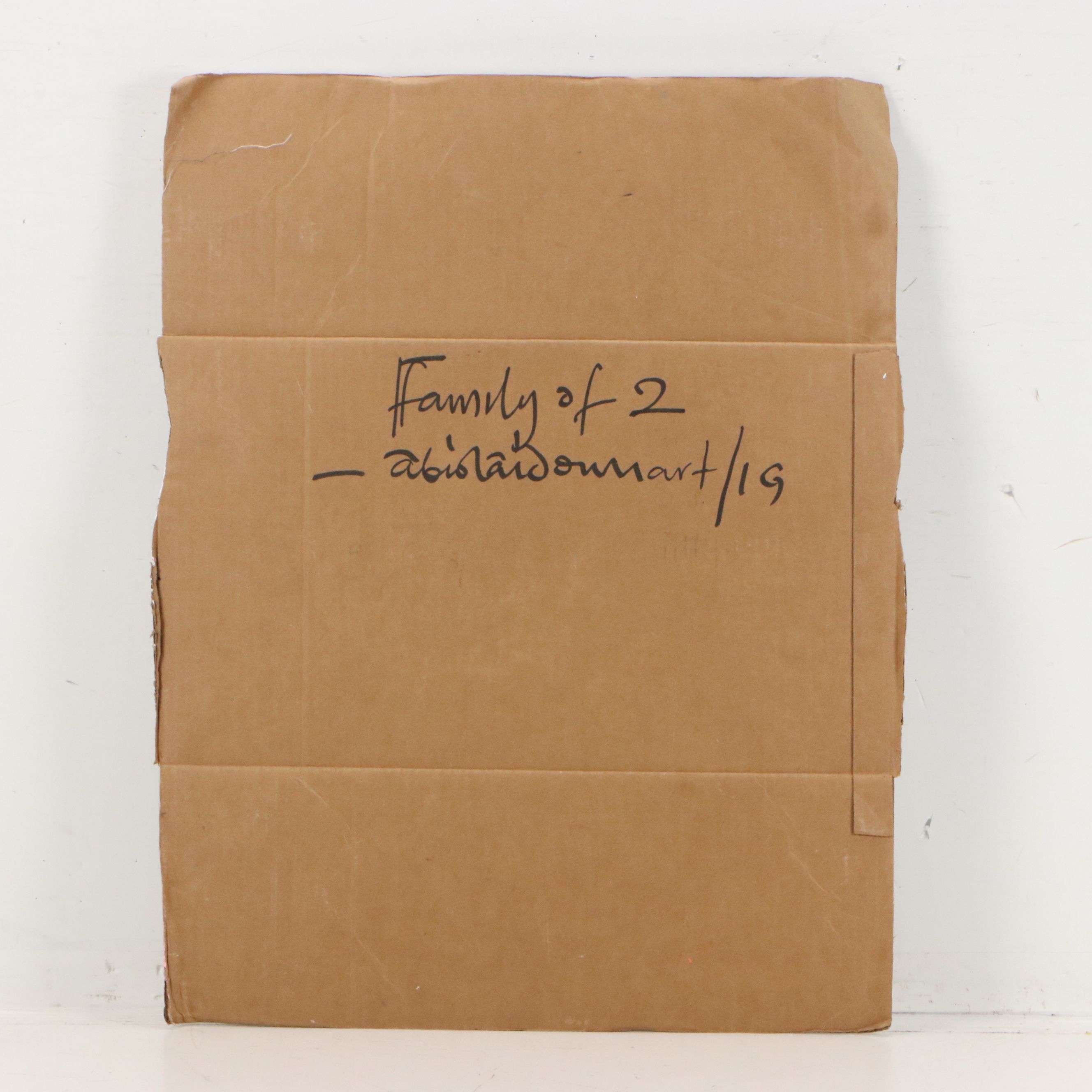 Abiola Idowu Mixed Media Painting "Family of 2," 2023