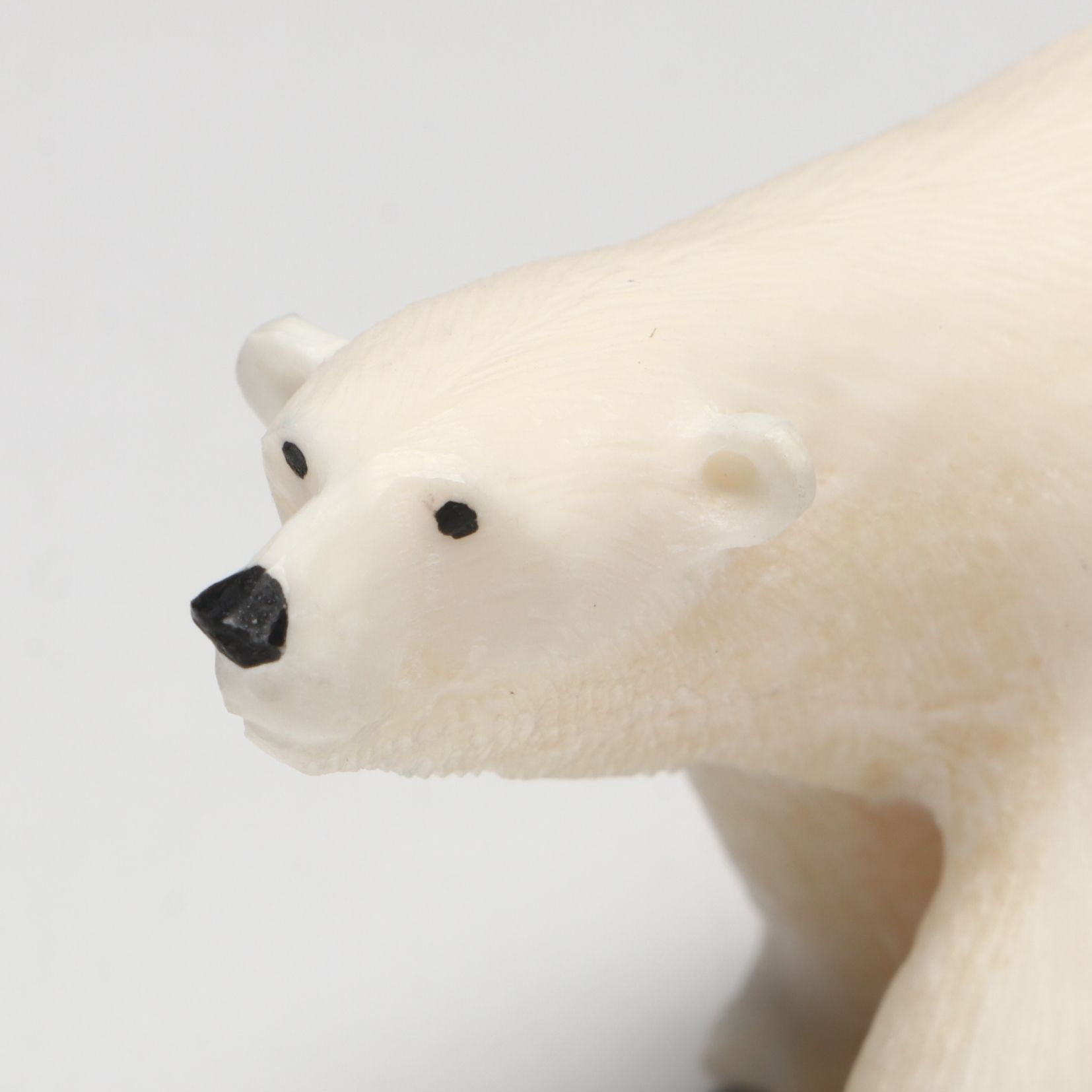 James Uglowook Yupik Walrus Tusk Carved Polar Bear