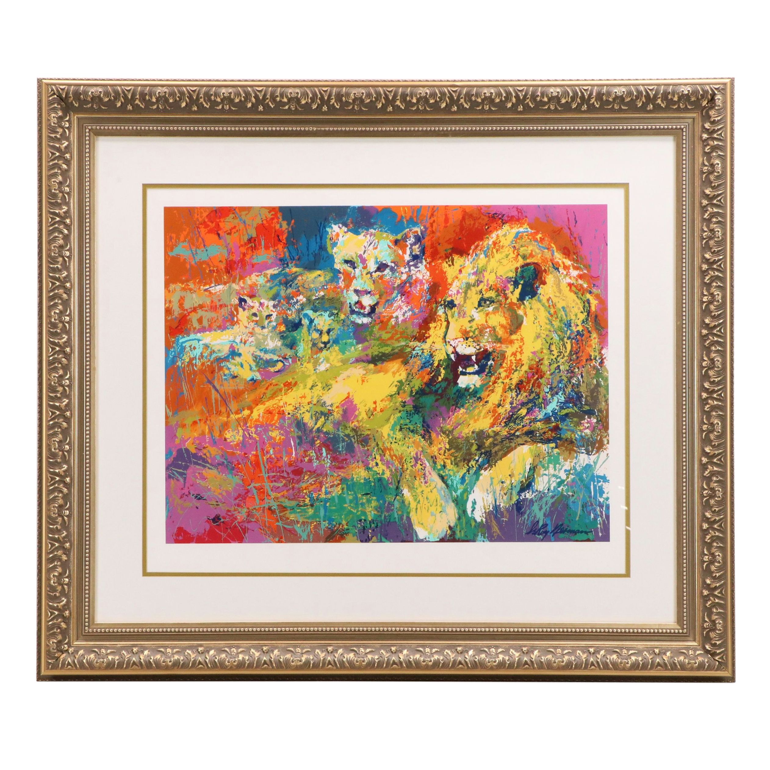LeRoy Neiman Serigraph "Royal Family," Circa 1996