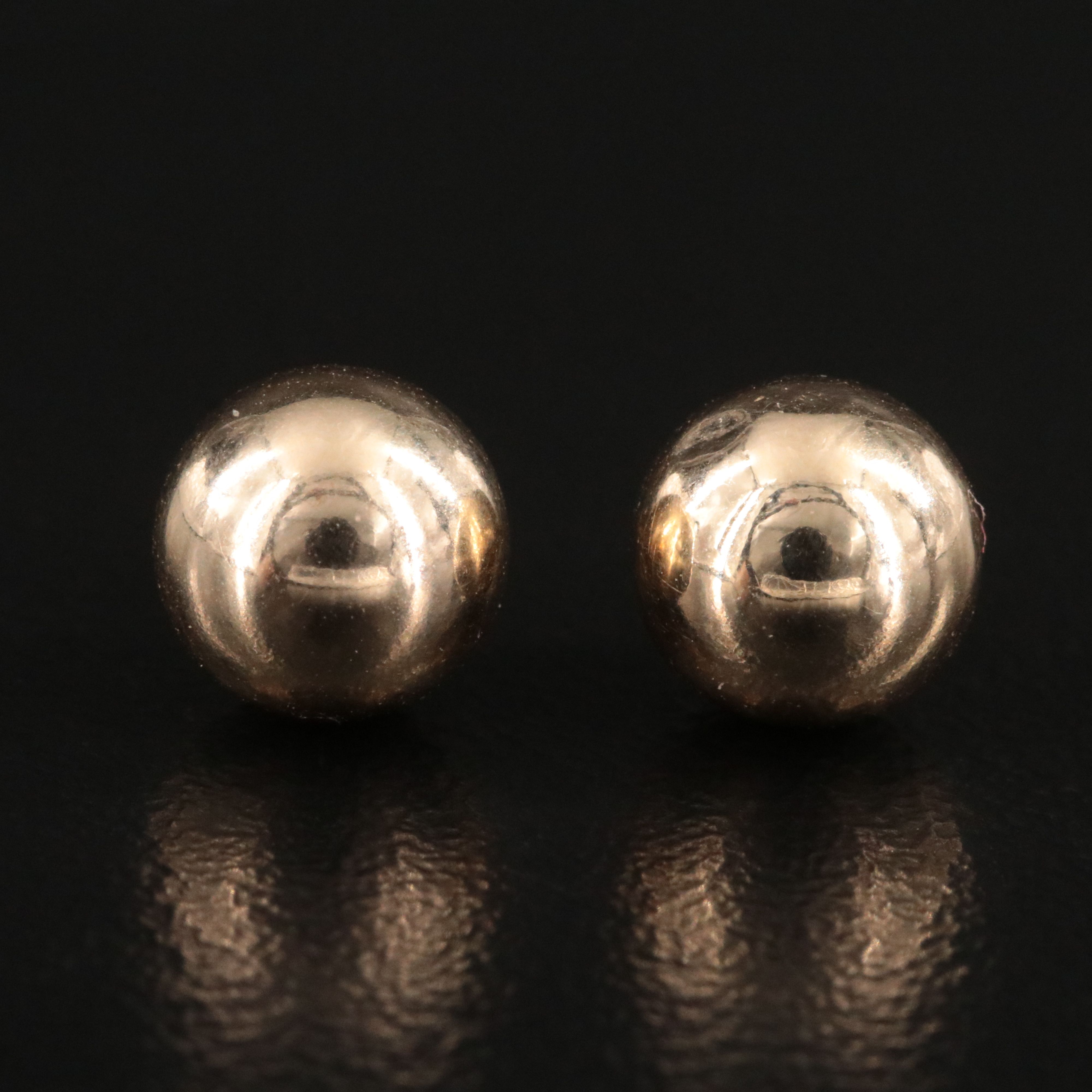 14K Sphere Stud Earrings