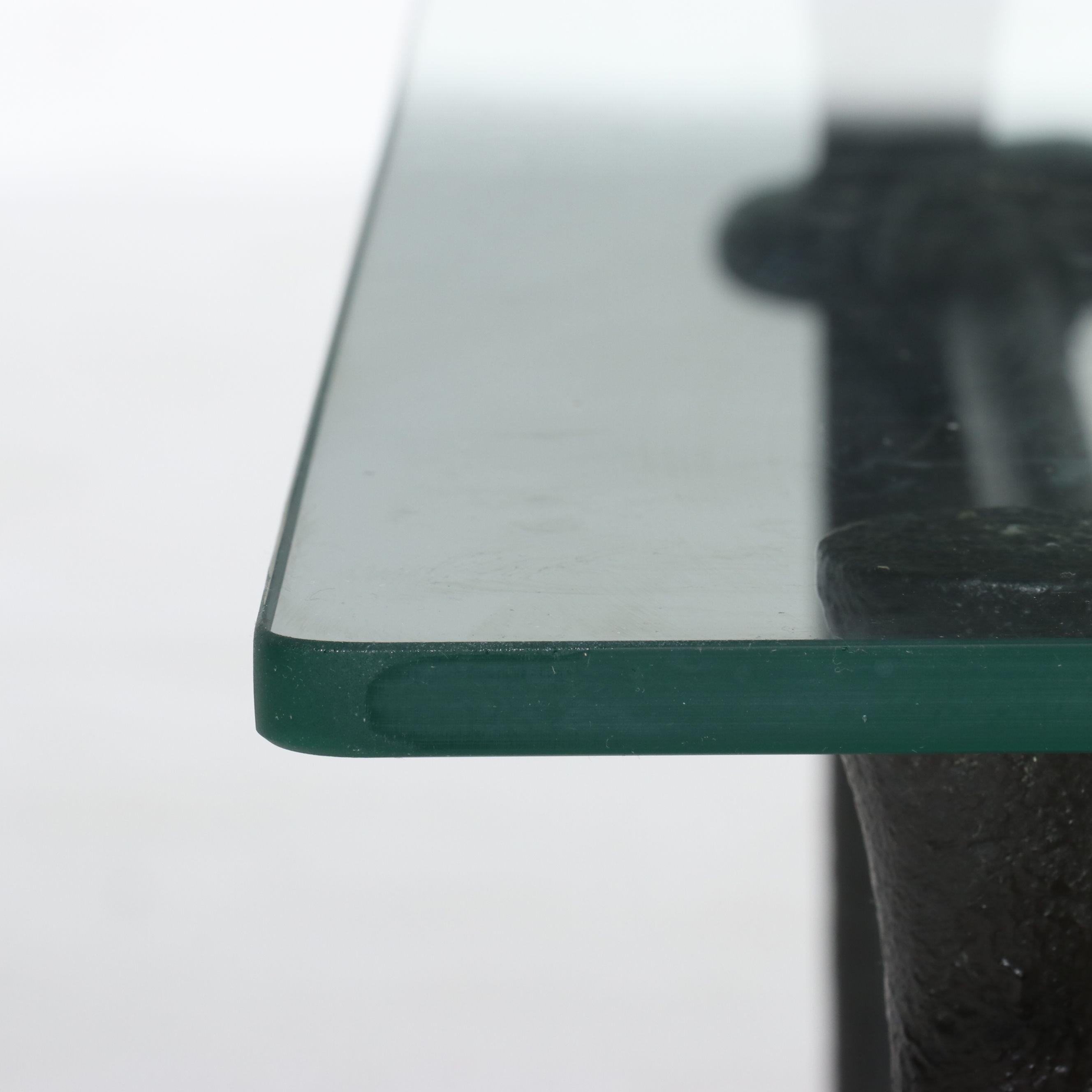 Wrought Iron Coffee Table with Glass Top