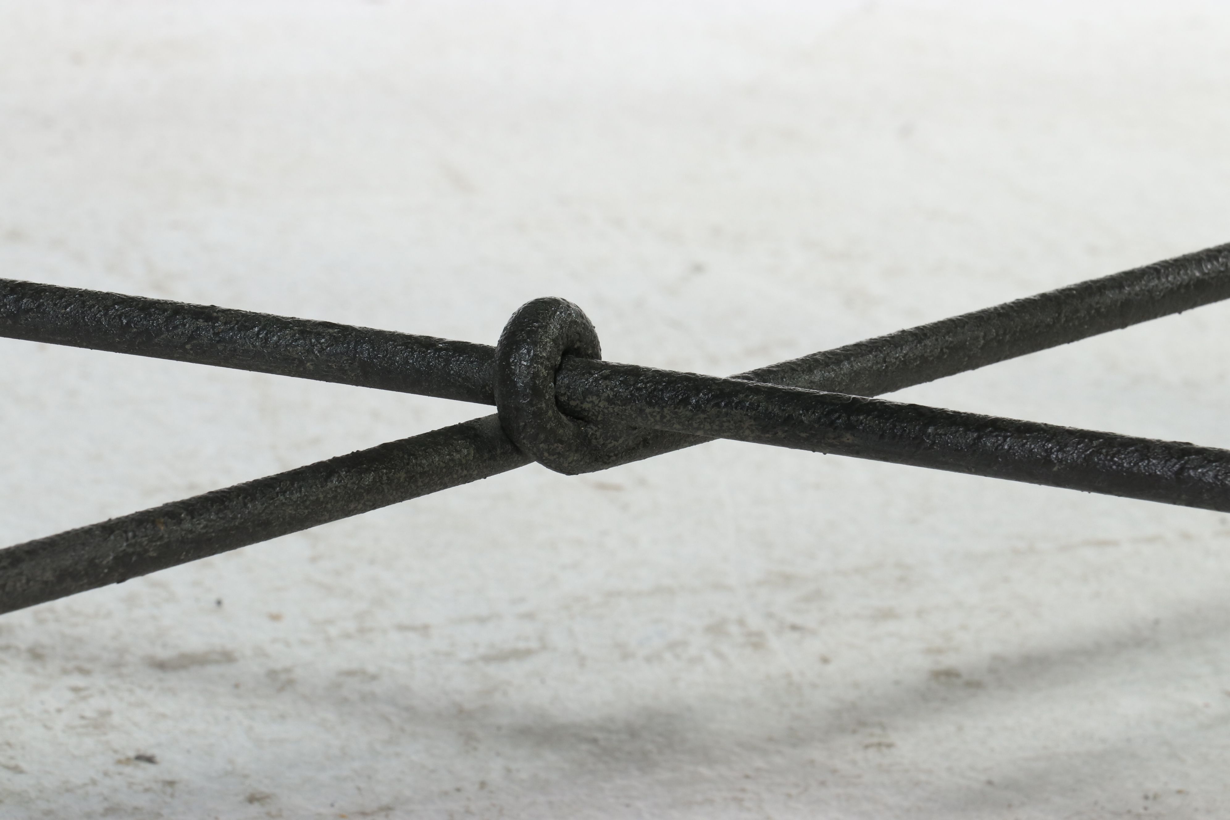 Wrought Iron Coffee Table with Glass Top