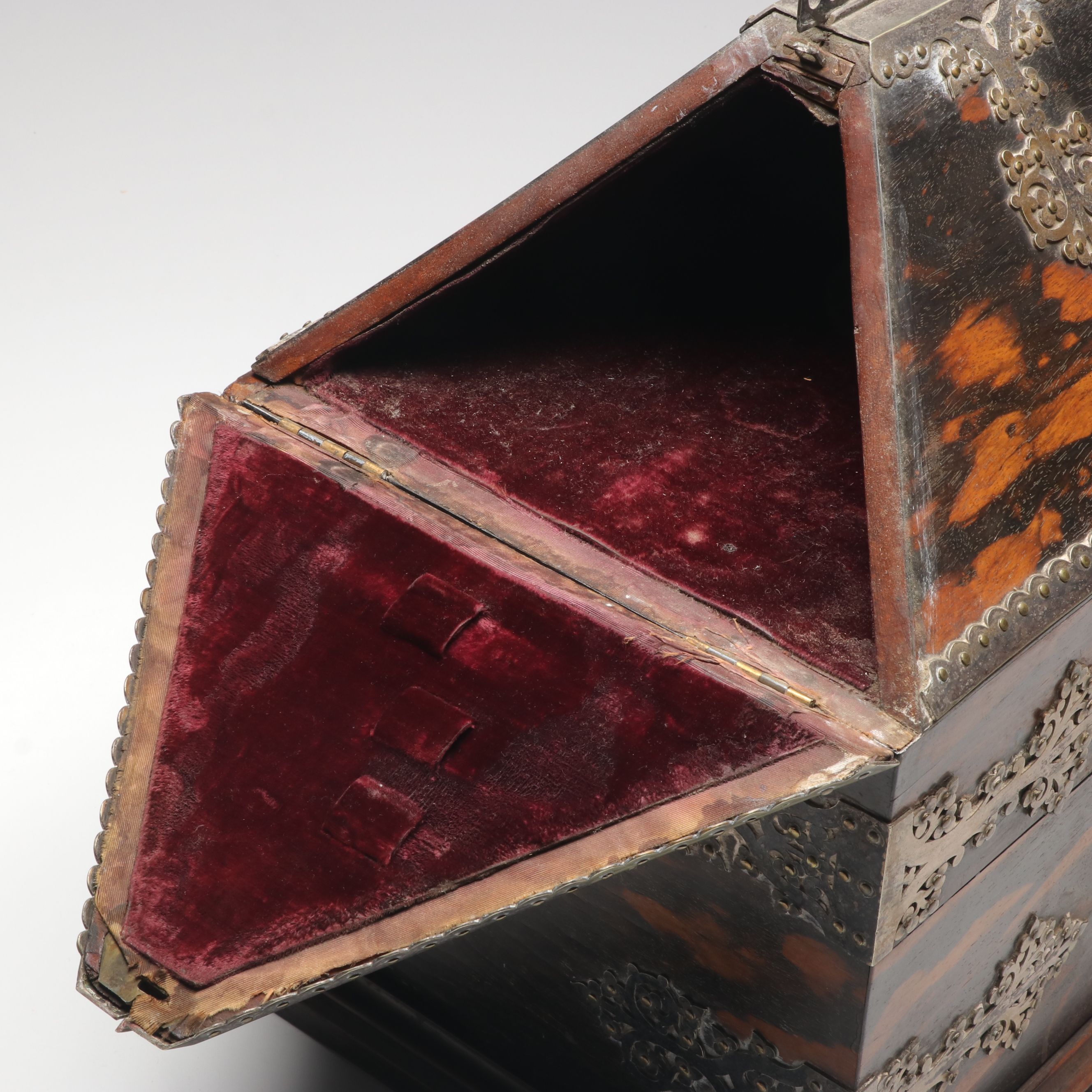 William IV Brass Mounted Calamander Box, First Half 19th Century