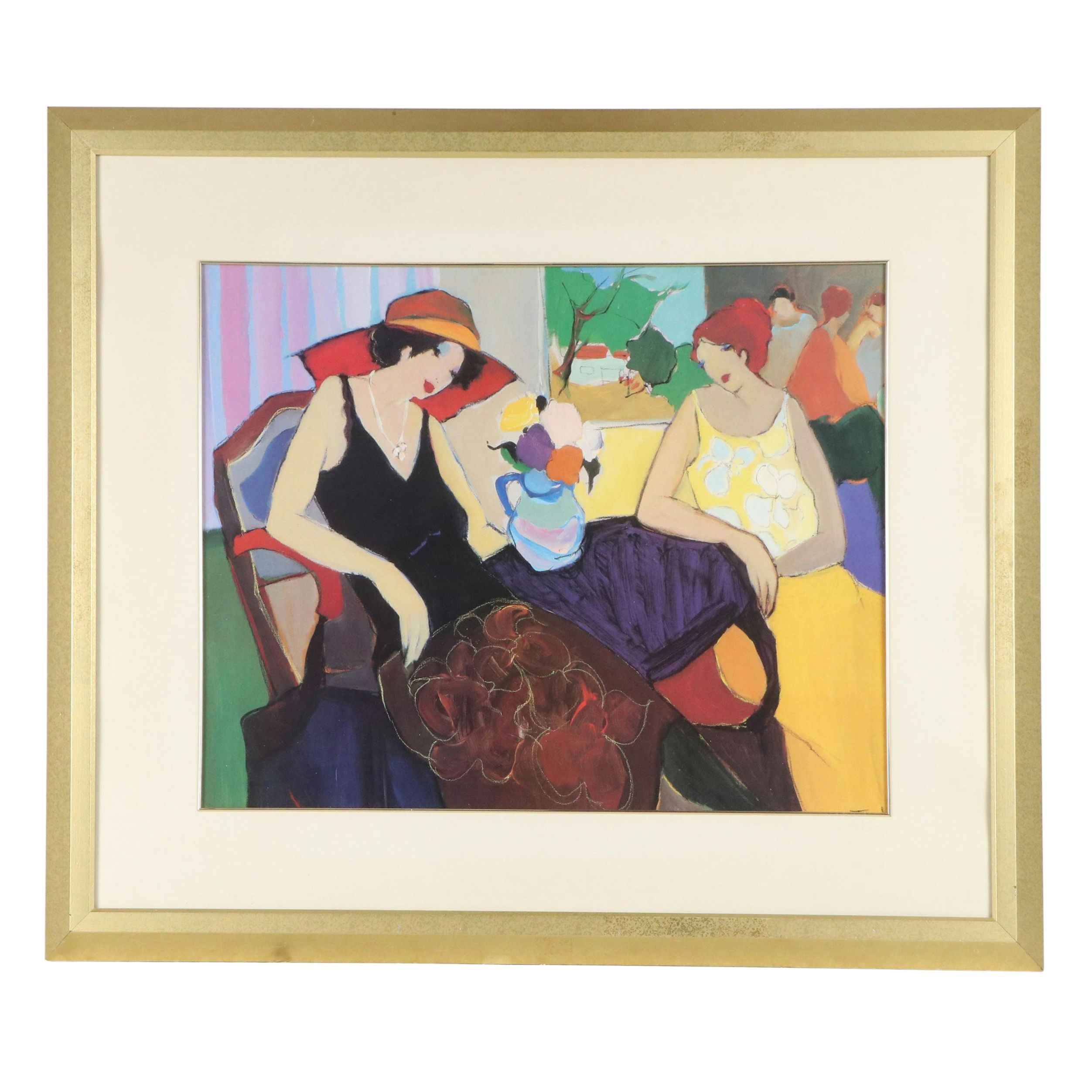 After Itzchak Tarkay Offset Lithograph "Relationship," Late 20th Century