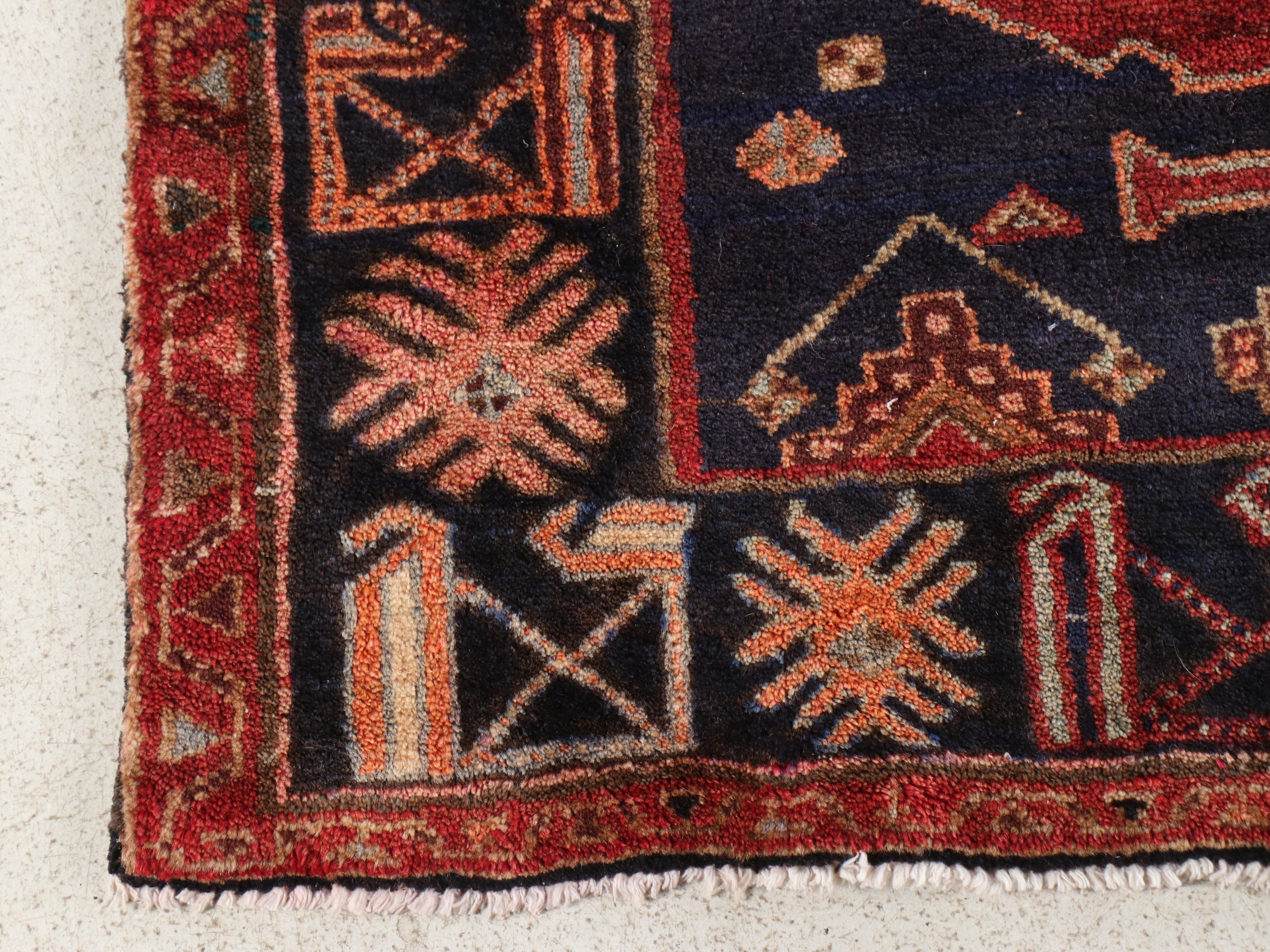4'2 x 6'8 Hand-Knotted Persian Meshkin Area Rug