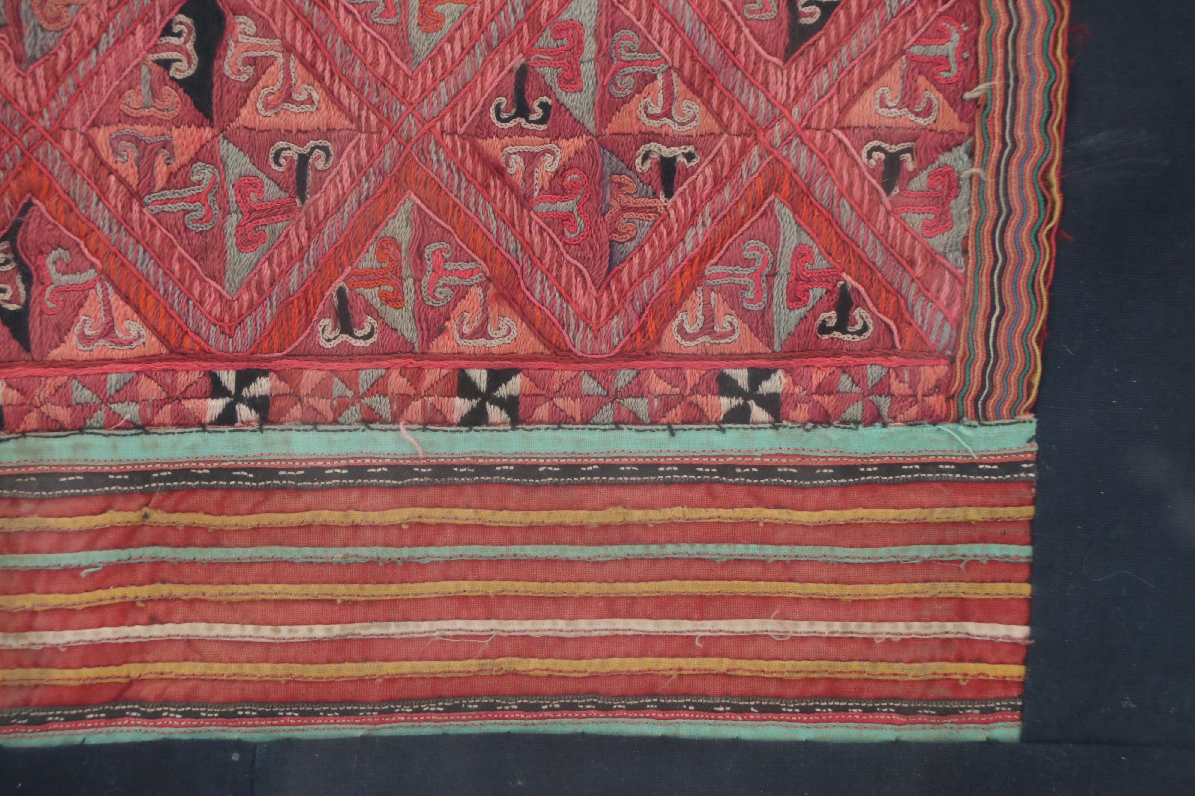 Embroidered Cotton Miao People Baby Carrier, 20th Century