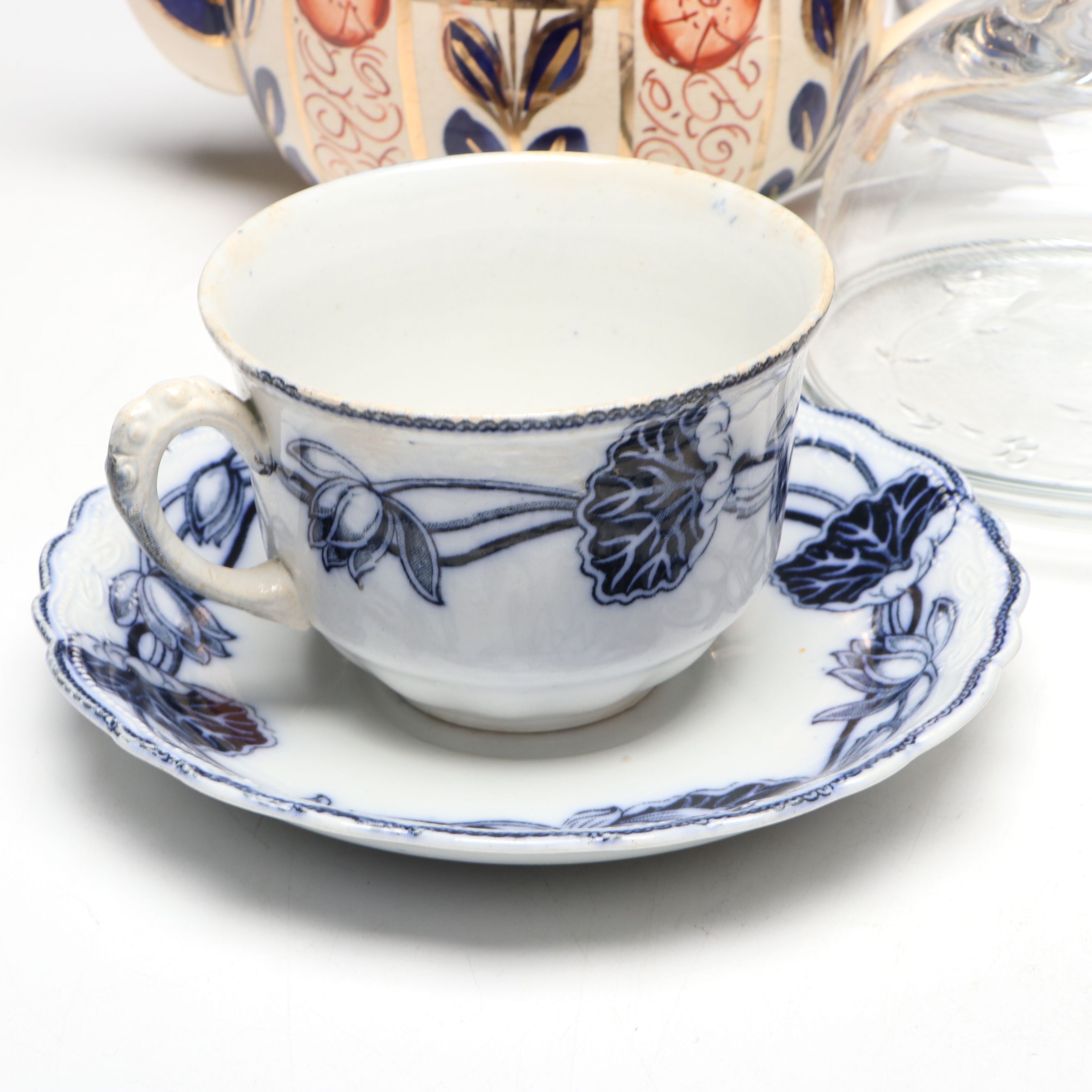 Sudlow's Burslem with Other English Imari Teapots and Tableware