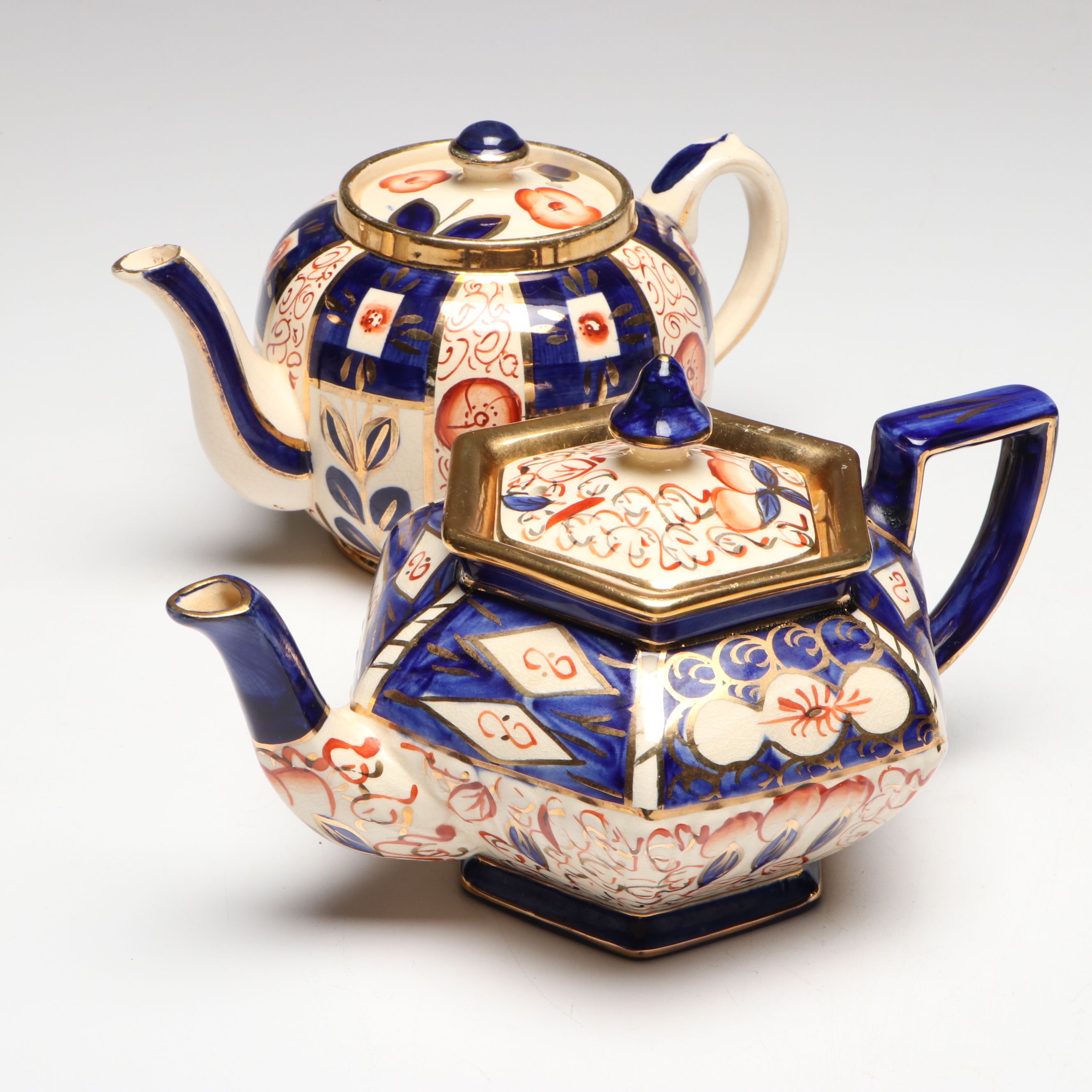 Sudlow's Burslem with Other English Imari Teapots and Tableware