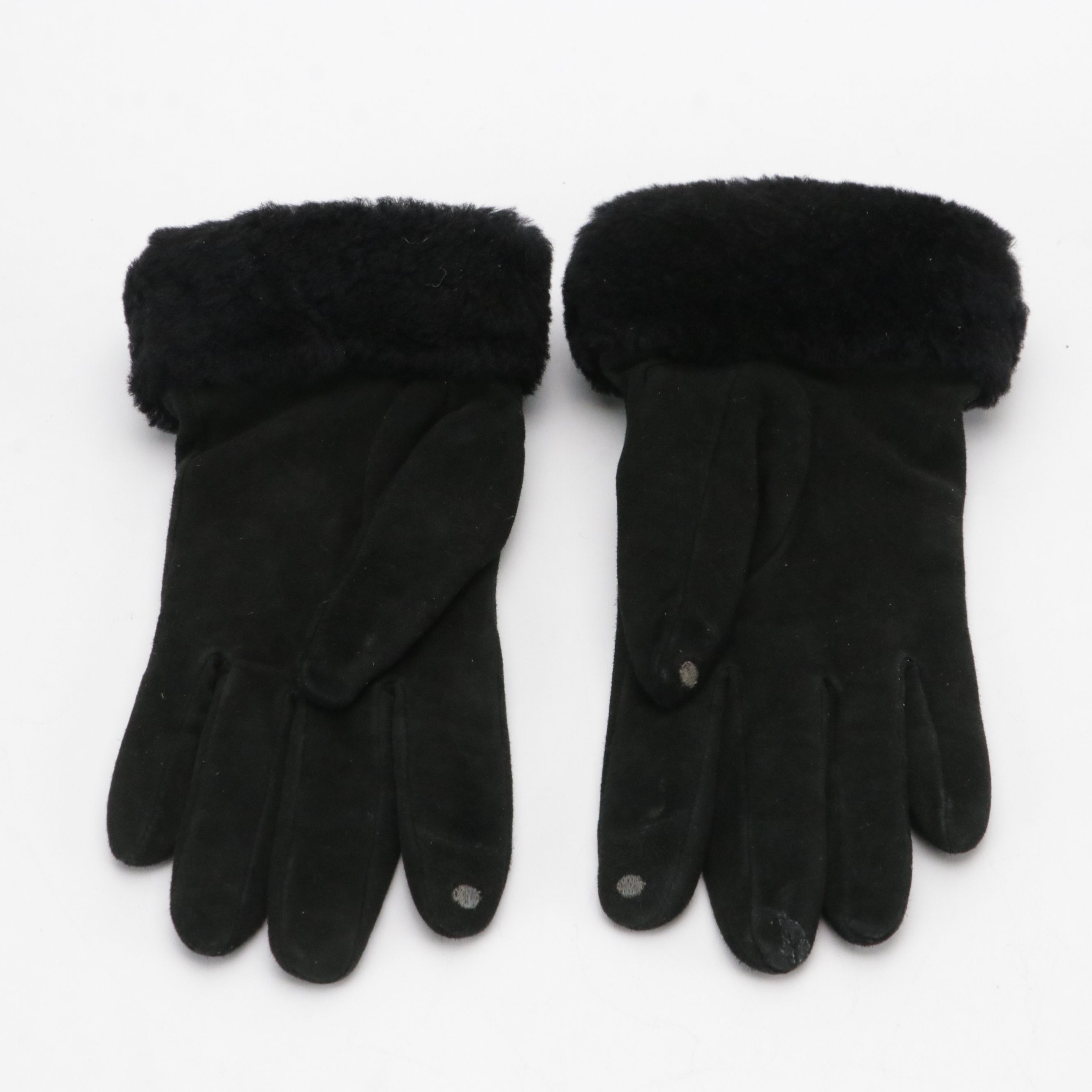 UGG Sheepskin Suede, Leather, and Shearling Gloves with Wool Blend Lining