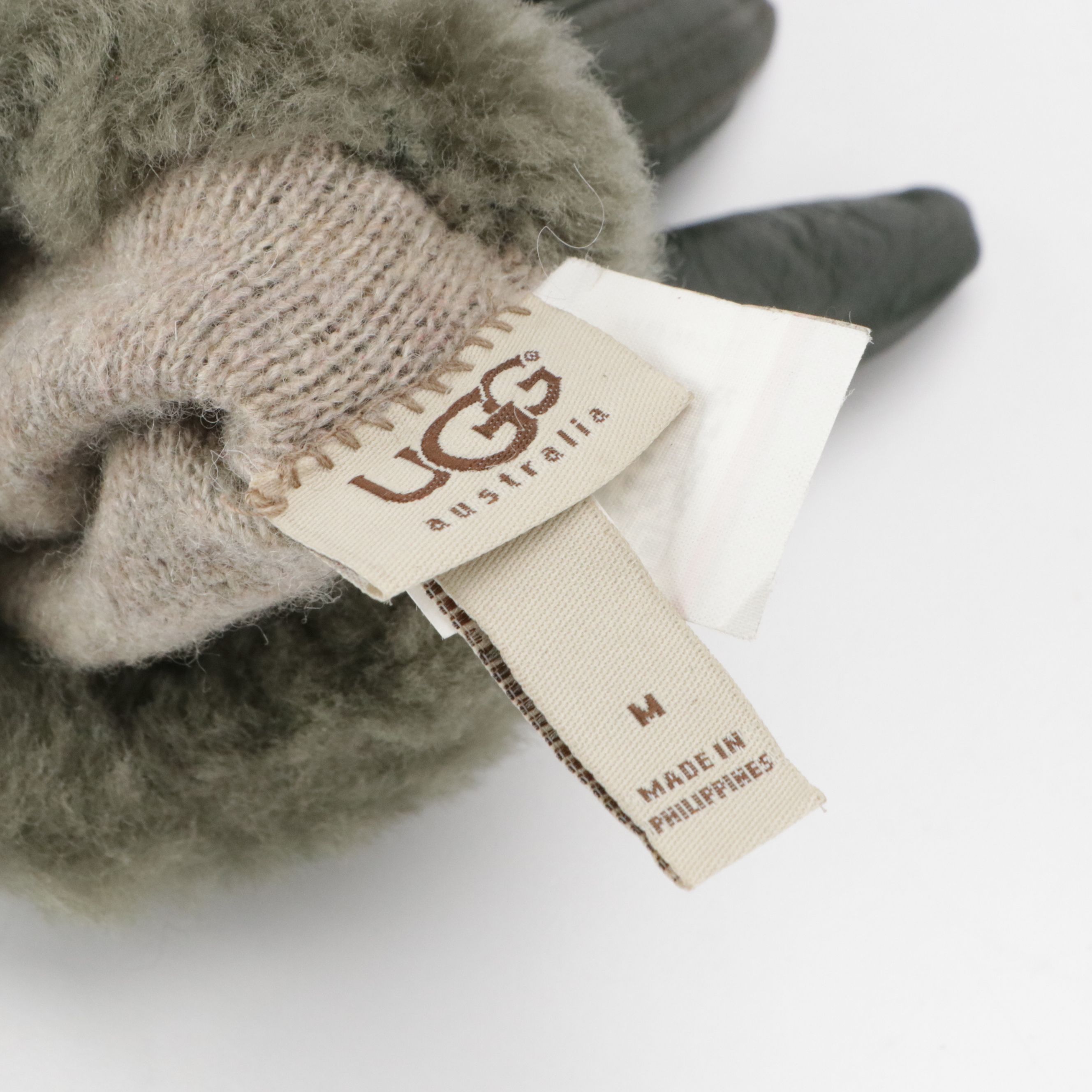UGG Sheepskin Suede, Leather, and Shearling Gloves with Wool Blend Lining