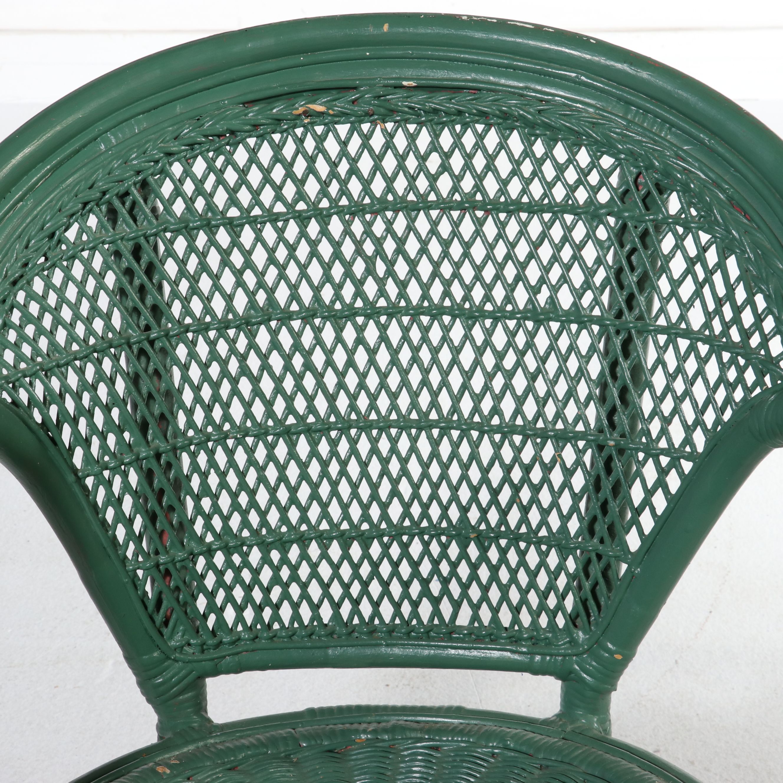 Three-Piece Coastal Style Rattan Bistro Set, Late 20th Century