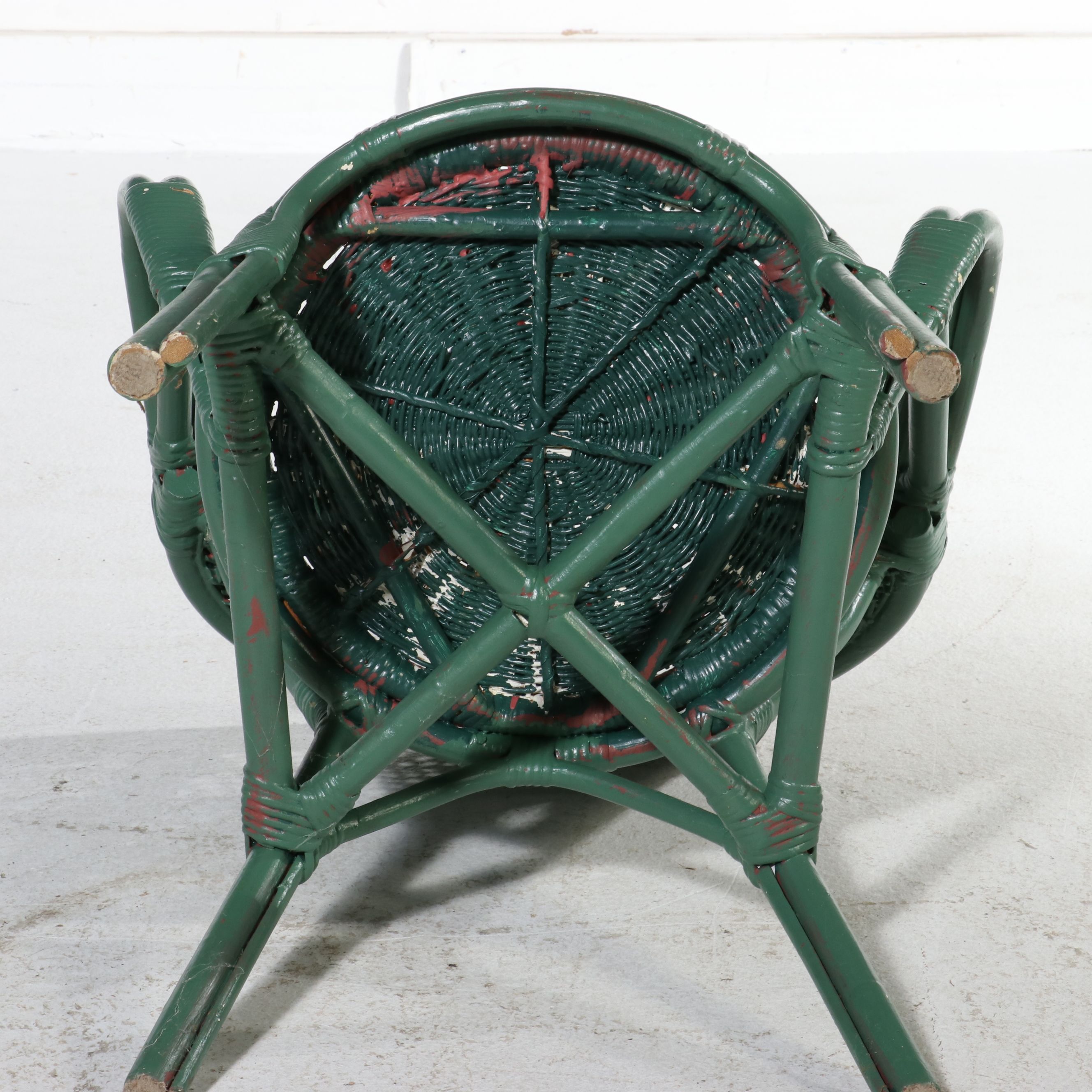 Three-Piece Coastal Style Rattan Bistro Set, Late 20th Century