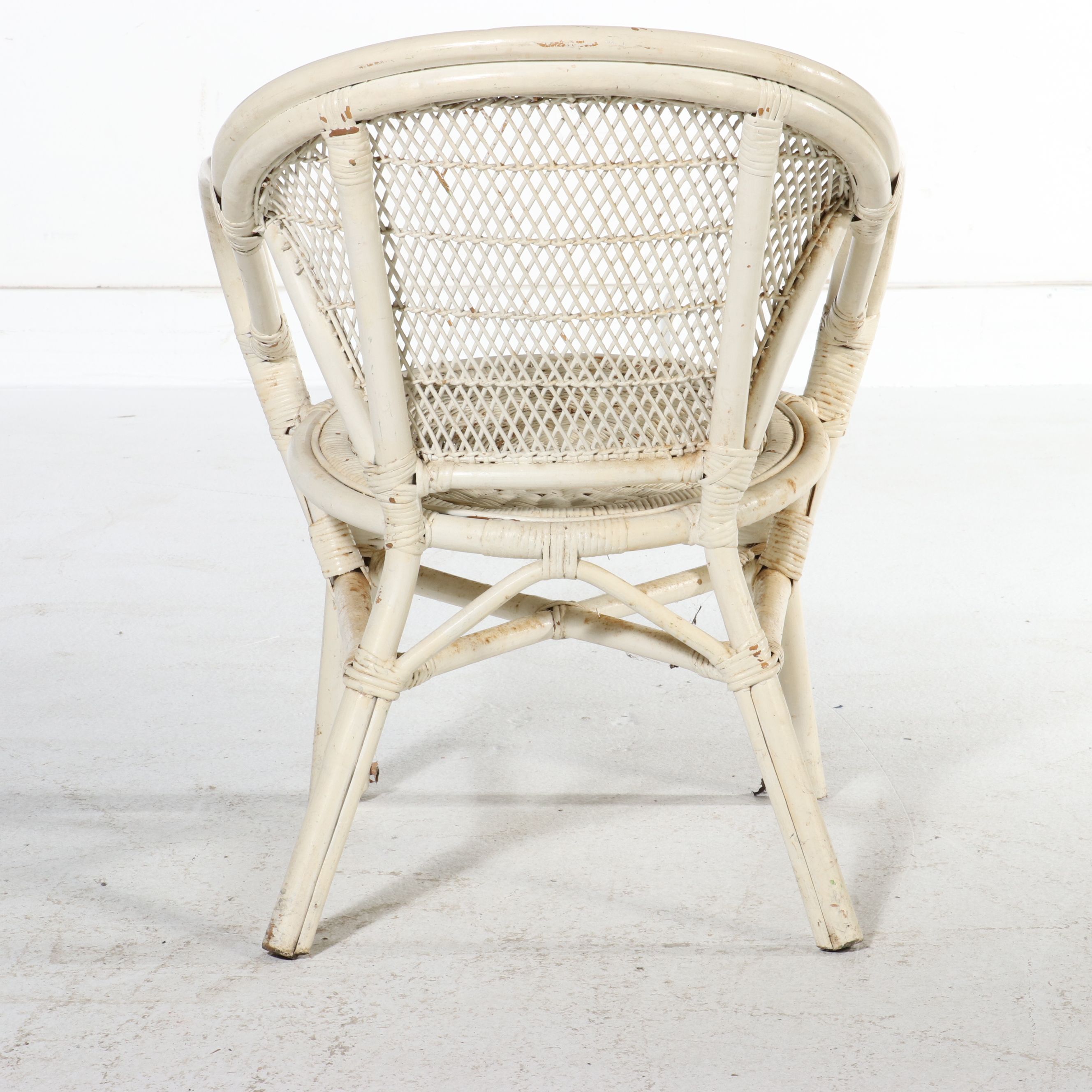 Three-Piece Coastal Style Rattan Bistro Set, Late 20th Century