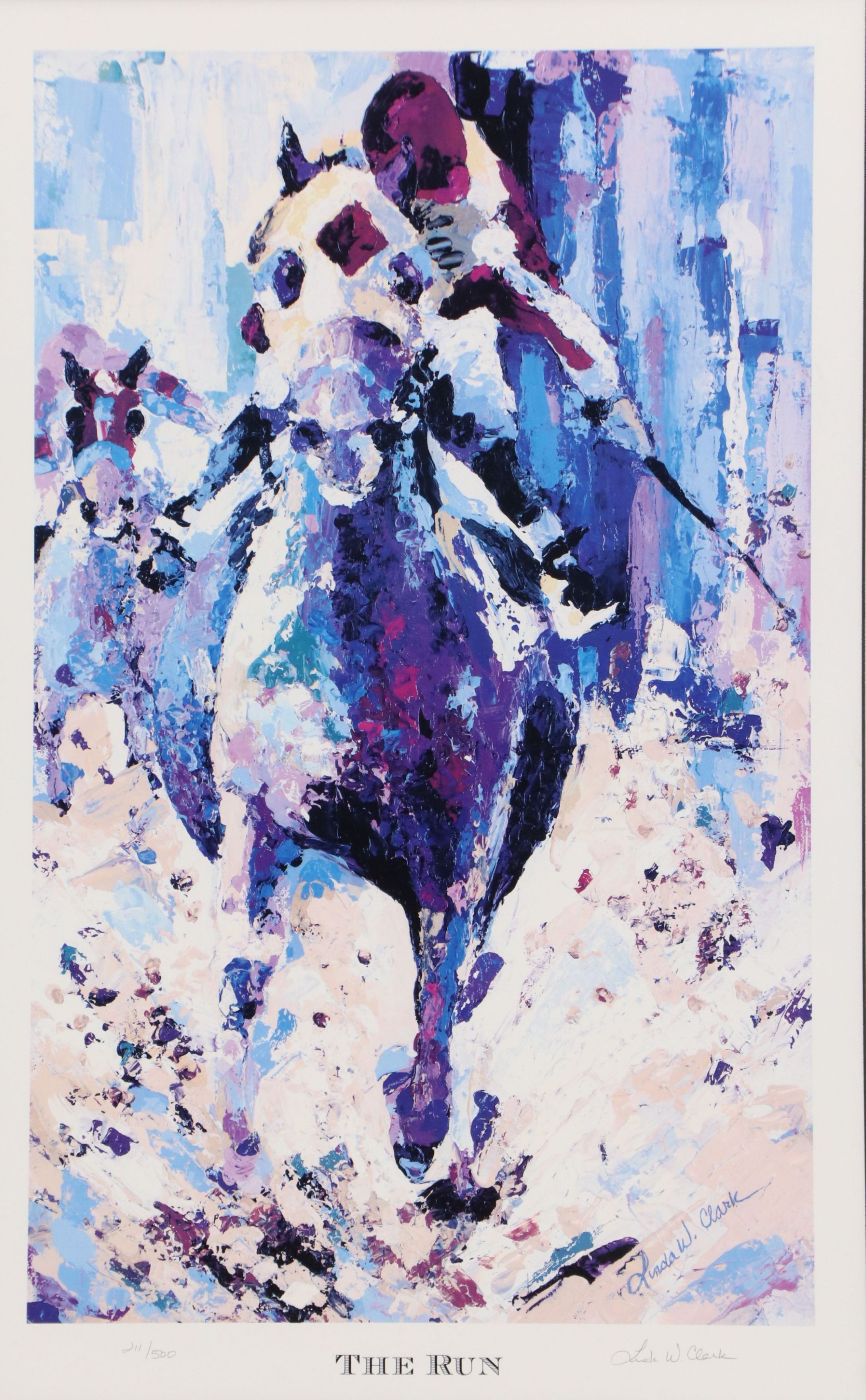 Linda W. Clark Offset Lithograph "The Run," 21st Century