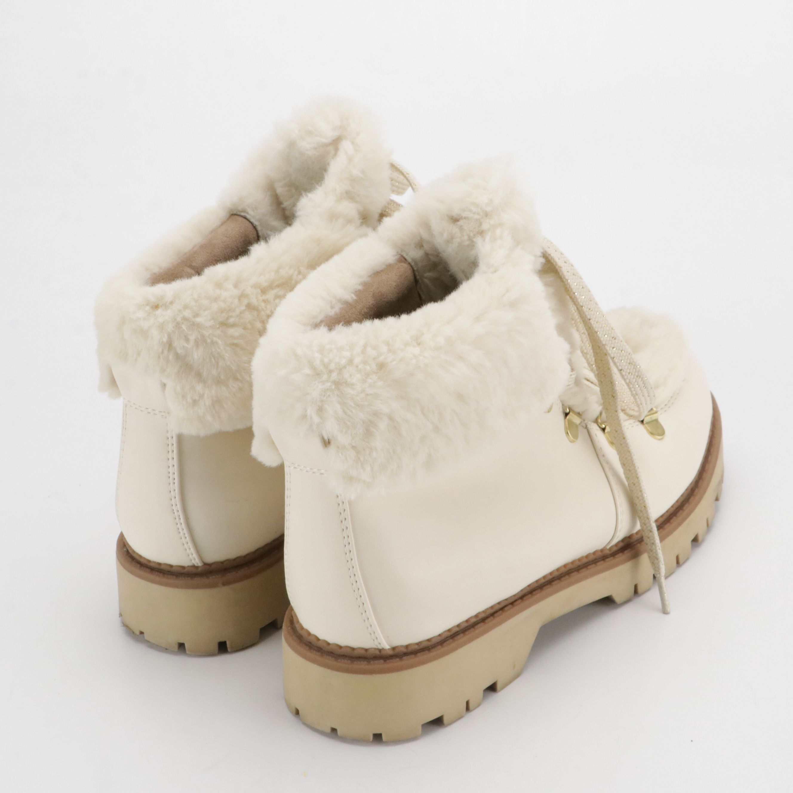 Circus by Sam Edelman "Kilbourn" Faux Fur Lined Lace-Up Boots