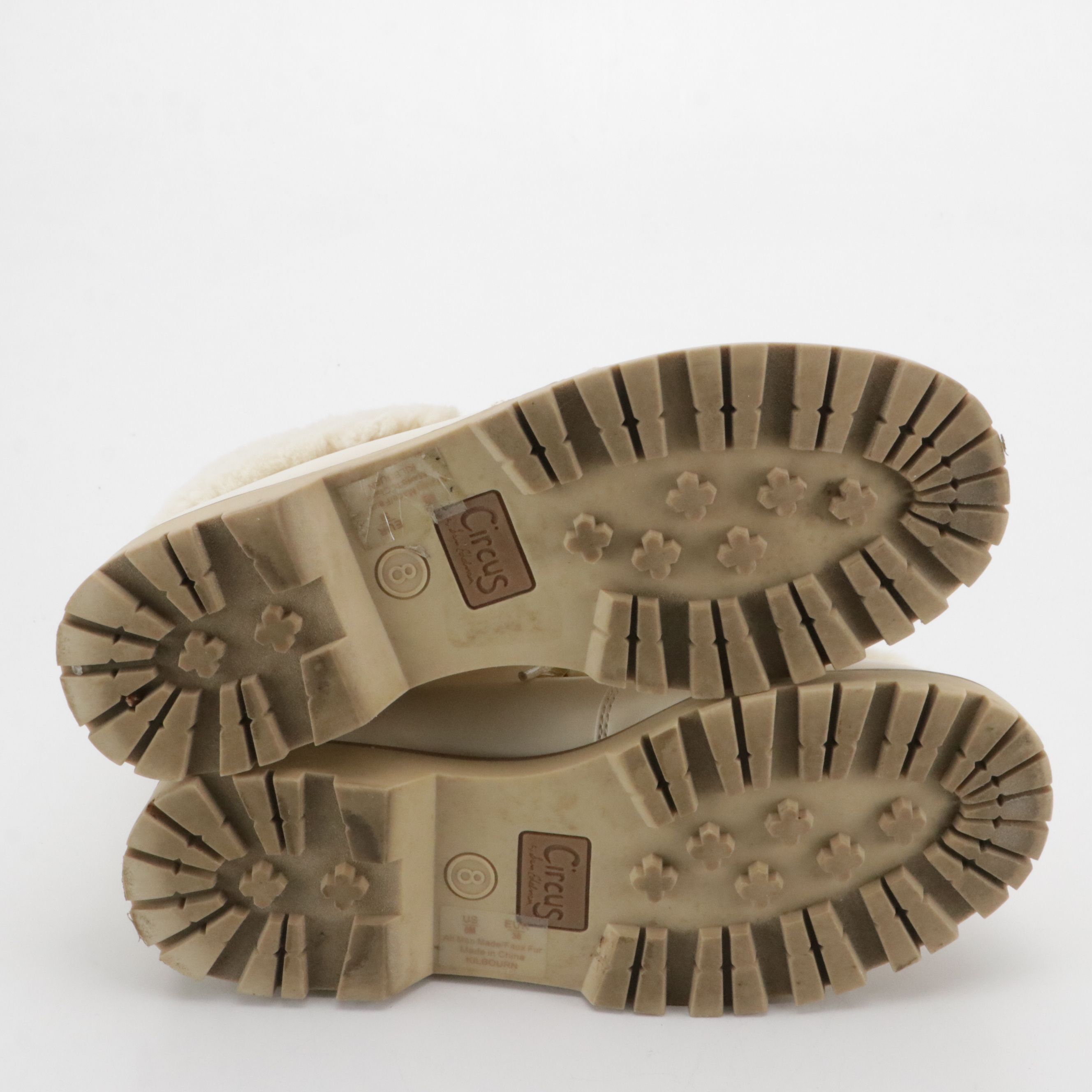 Circus by Sam Edelman "Kilbourn" Faux Fur Lined Lace-Up Boots