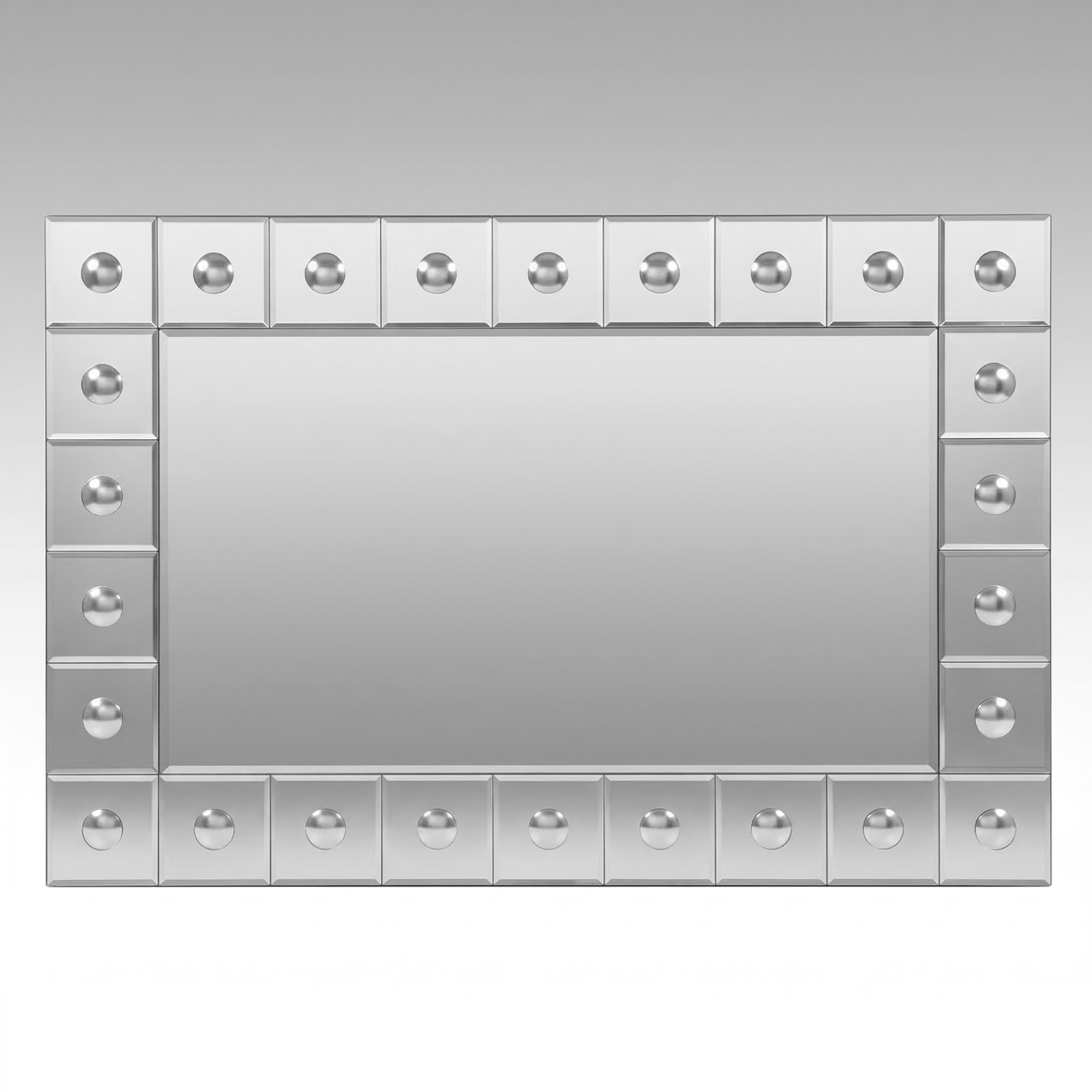 Williams Sonoma Home "Faceted Venetian" Style Mirrored Wall Mirror, 21st Century