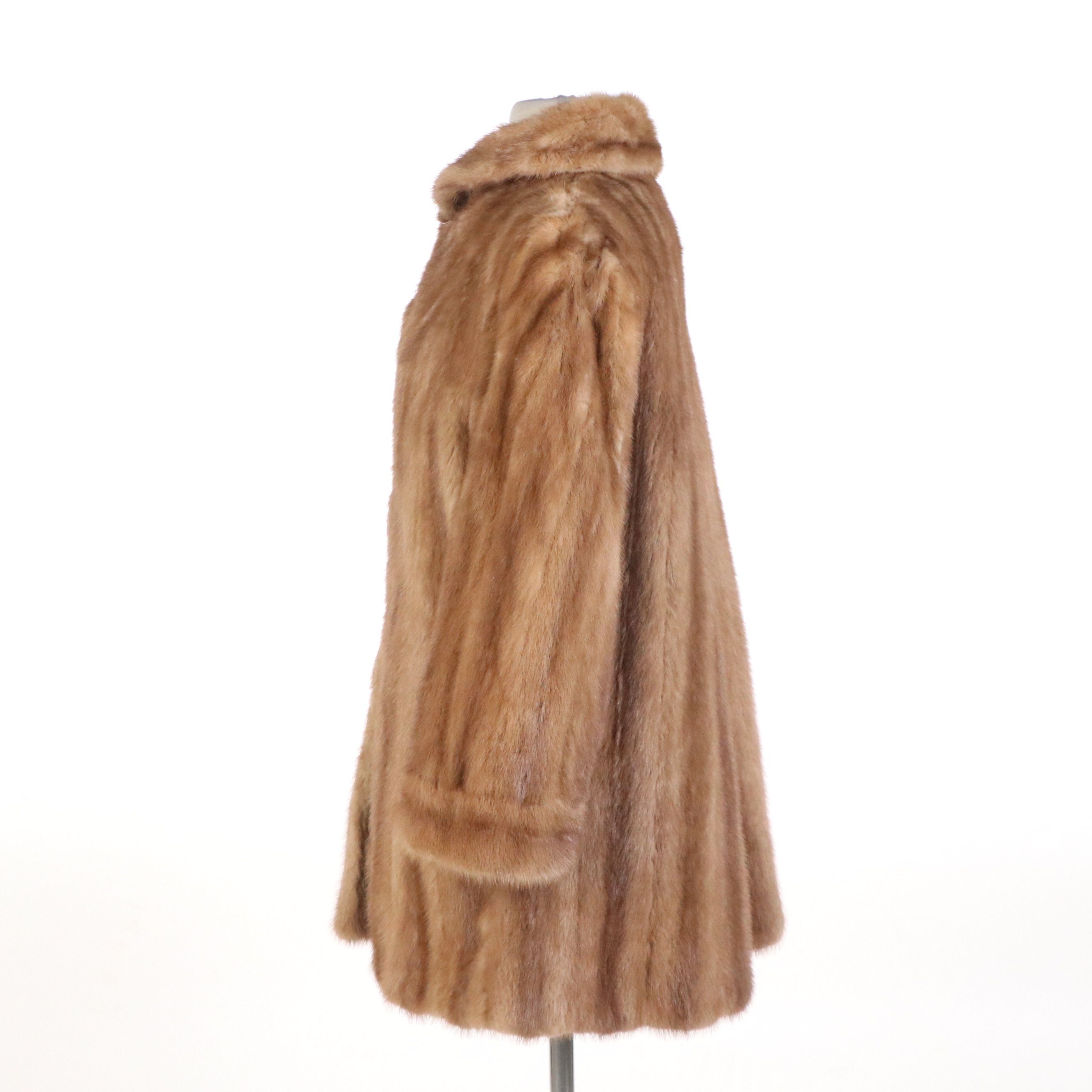 Collared Mink Fur Coat from R.K. Furs Inc.