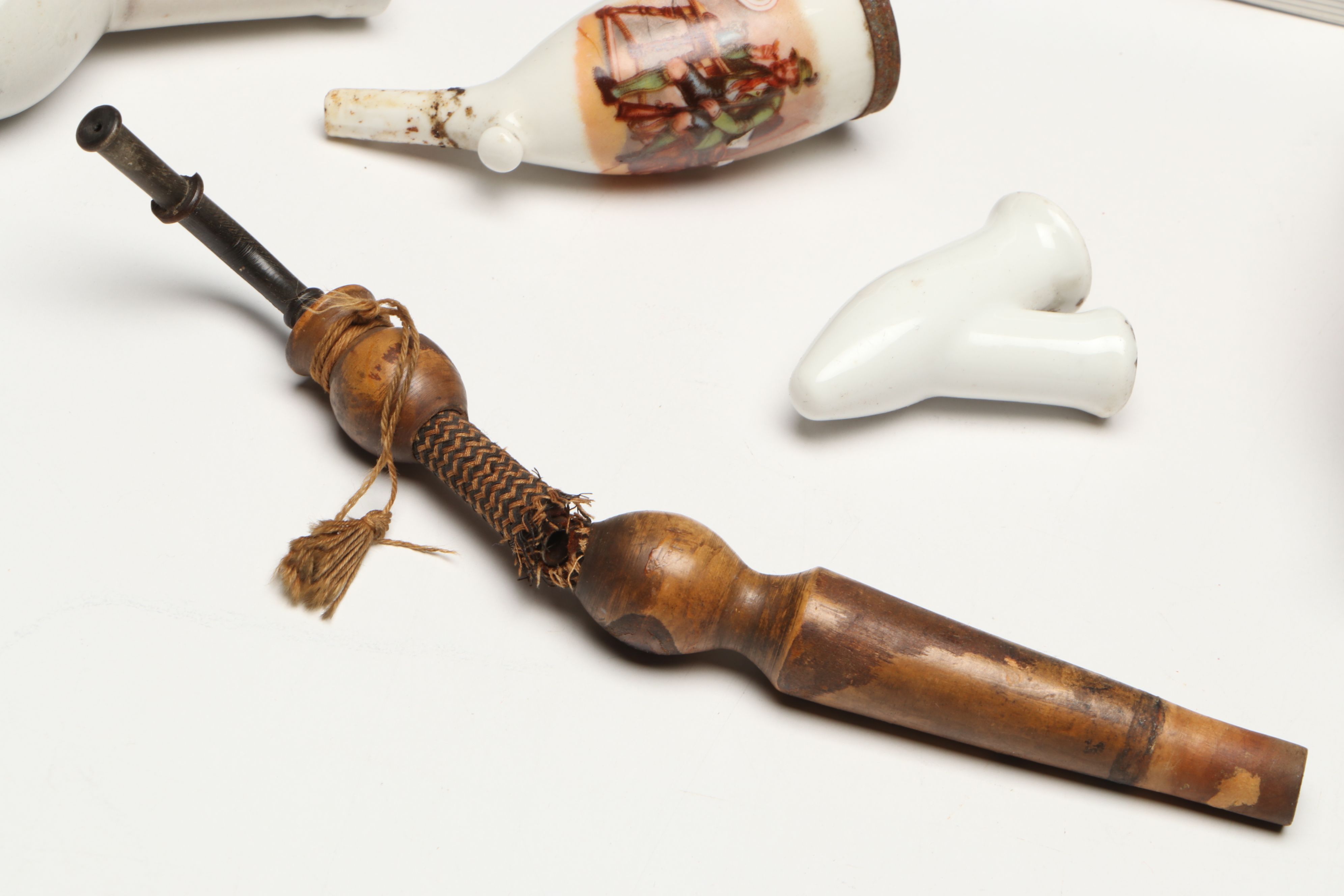 Haojue Tobacco Pipe with Antique German and Other Smoking Devices