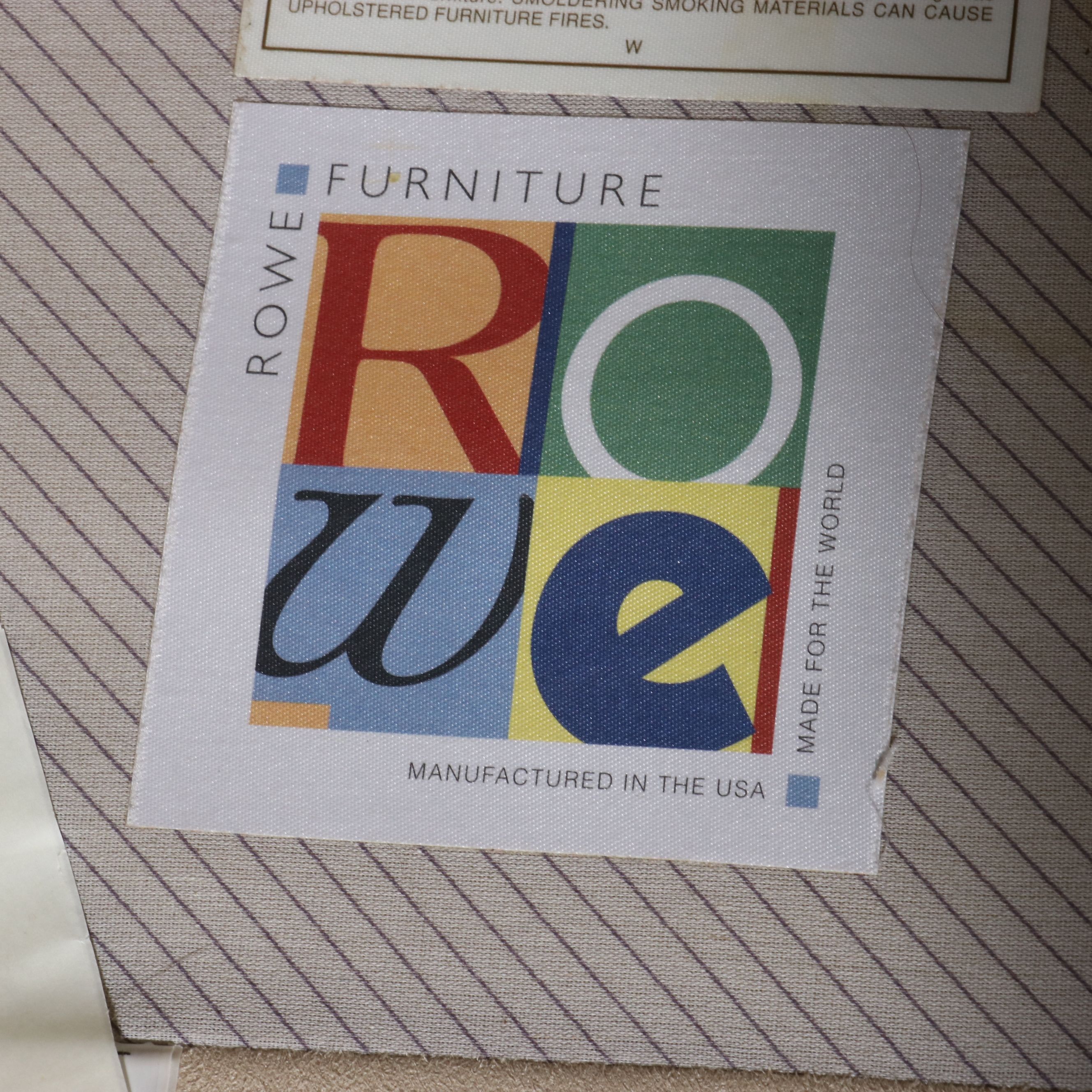 Rowe Furniture Contemporary Microsuede Three-Seat Sofa, 21st Century