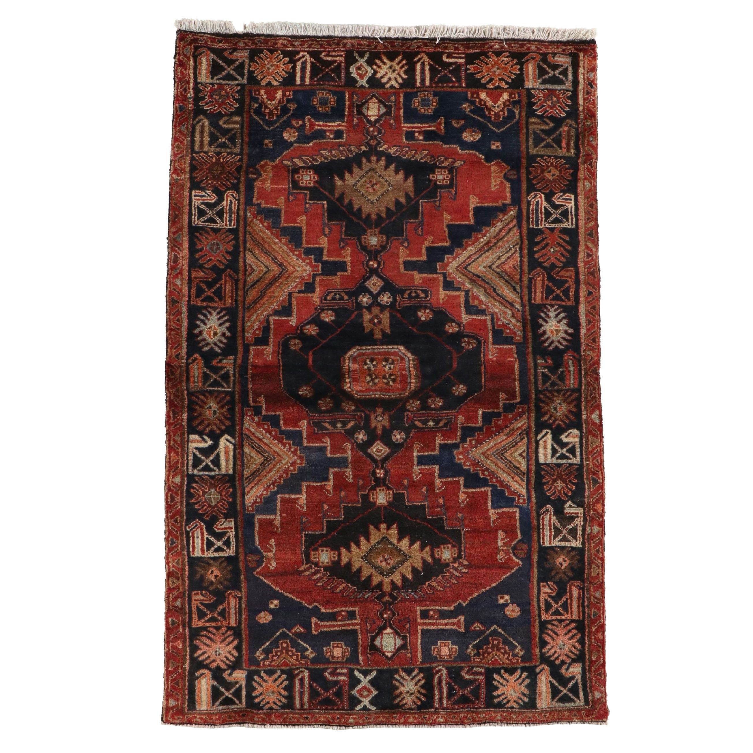 4'2 x 6'8 Hand-Knotted Persian Meshkin Area Rug