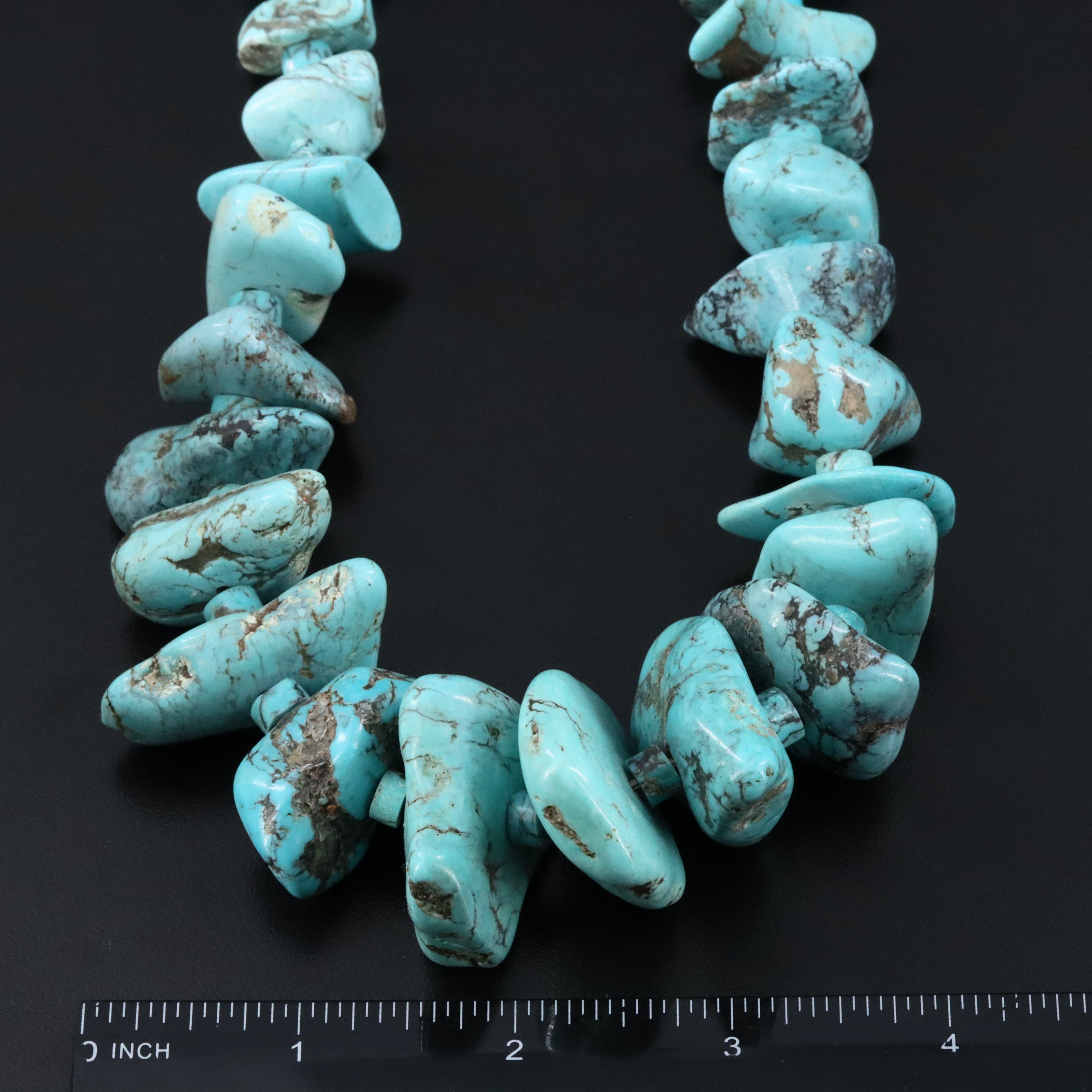 Graduated Turquoise Bead Necklace