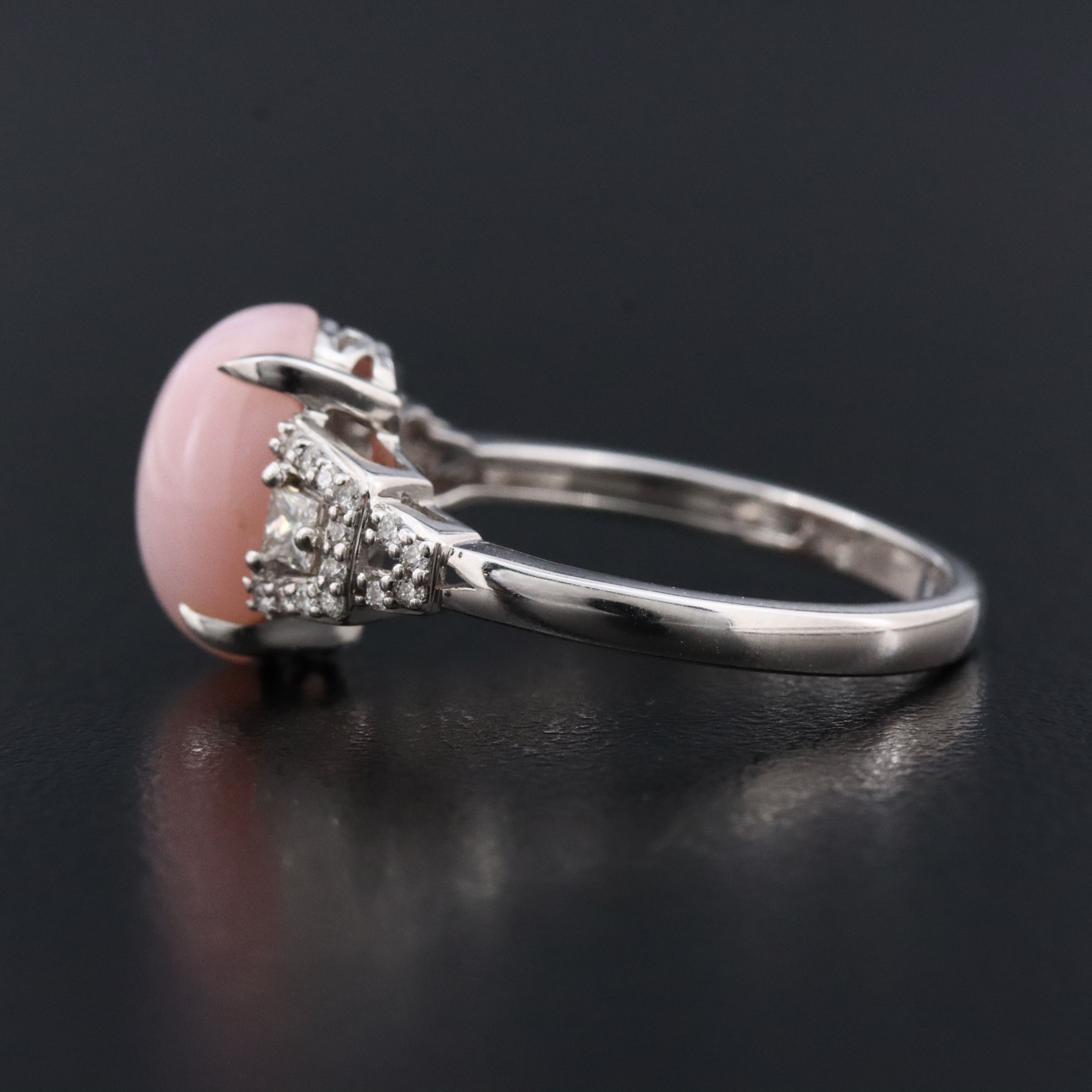 Chromia 18K Common Opal and Diamond Ring