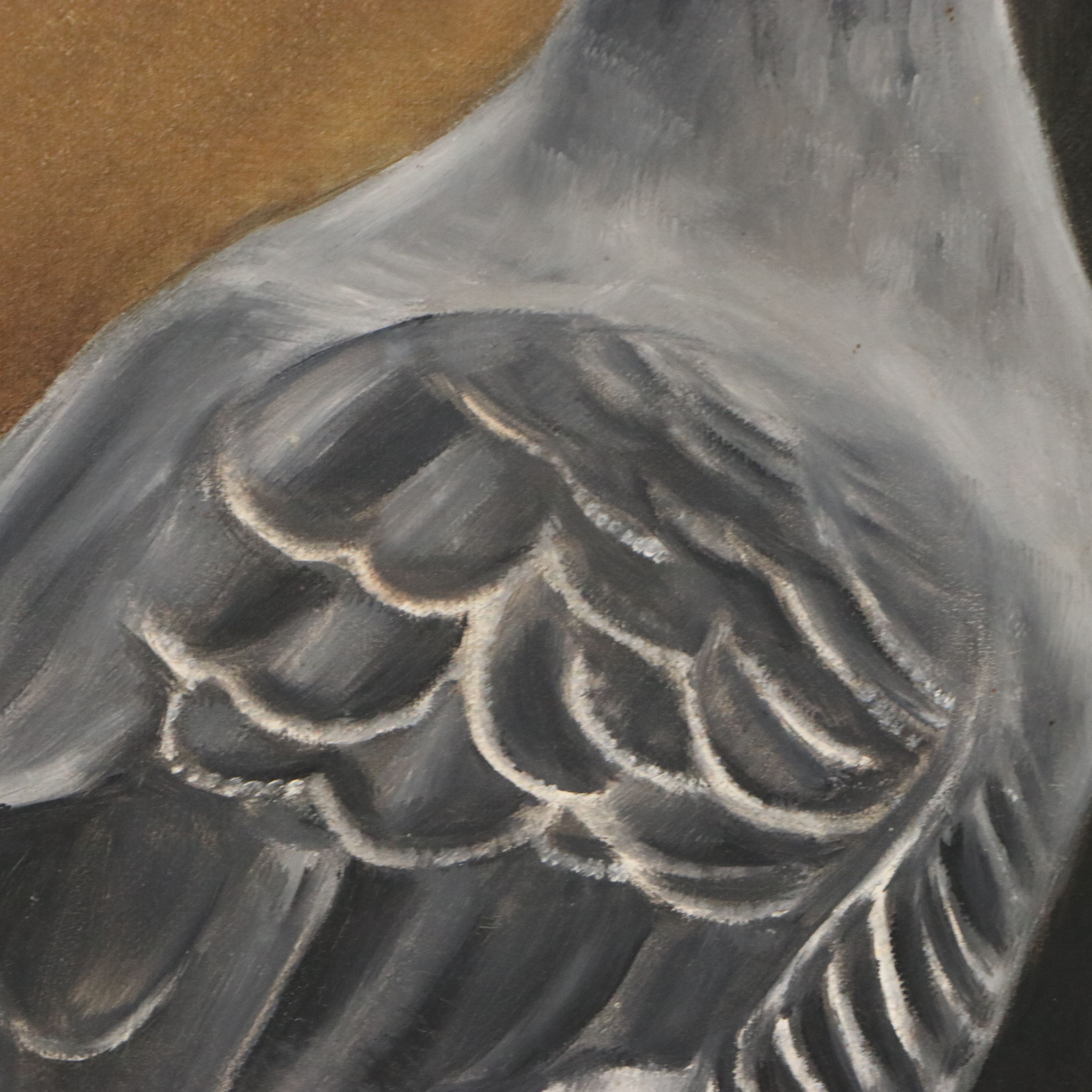 Janie Brent Oil Painting of Geese, 1980