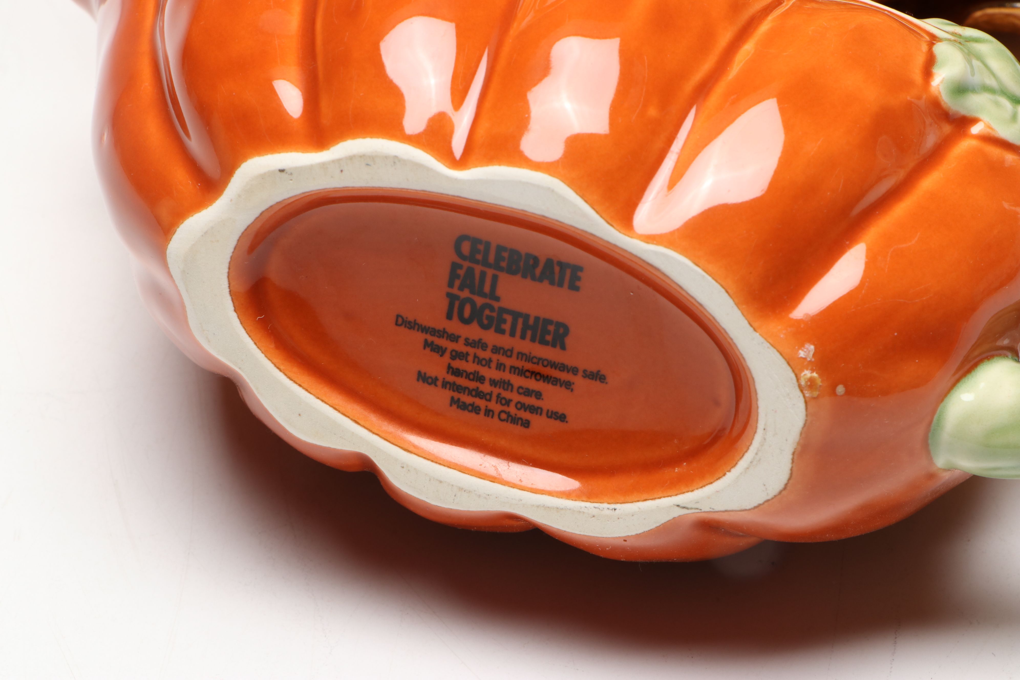 Ceramic Pumpkin Plates and Gravy Boat with More Autumn Themed Dinnerware
