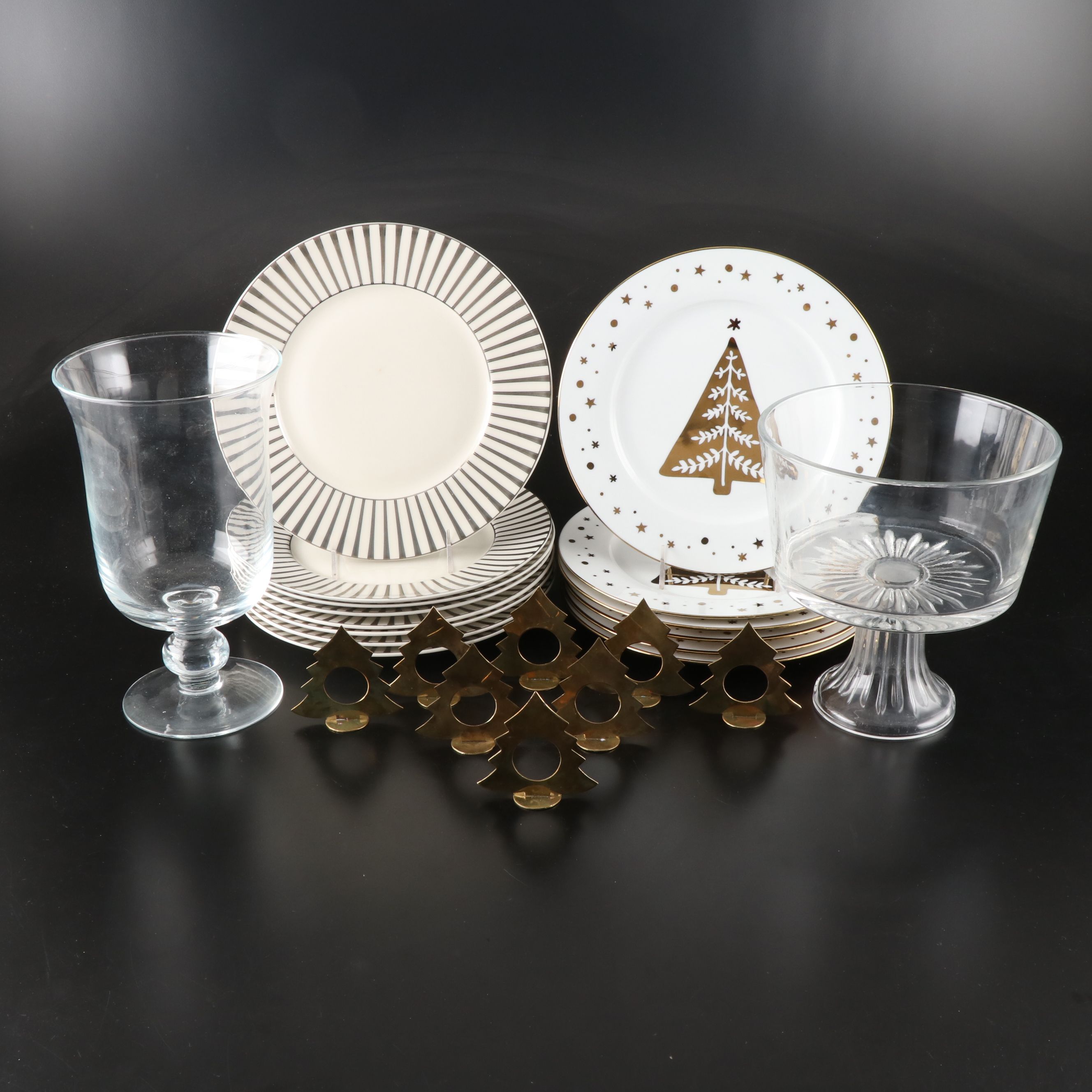 St. Nicholas Square "Shine Bright" Seasonal Ceramic Dinner Plates with More