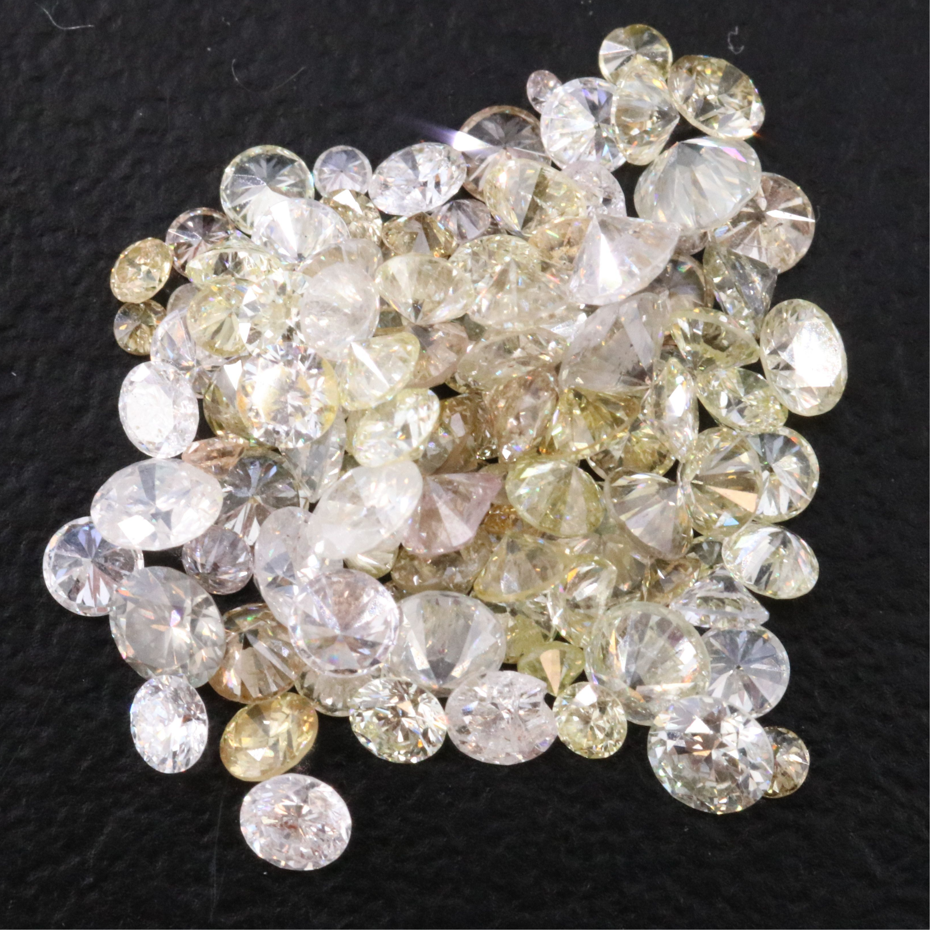 Loose 4.00 CTW Diamond Lot with Fancy Yellow Diamonds