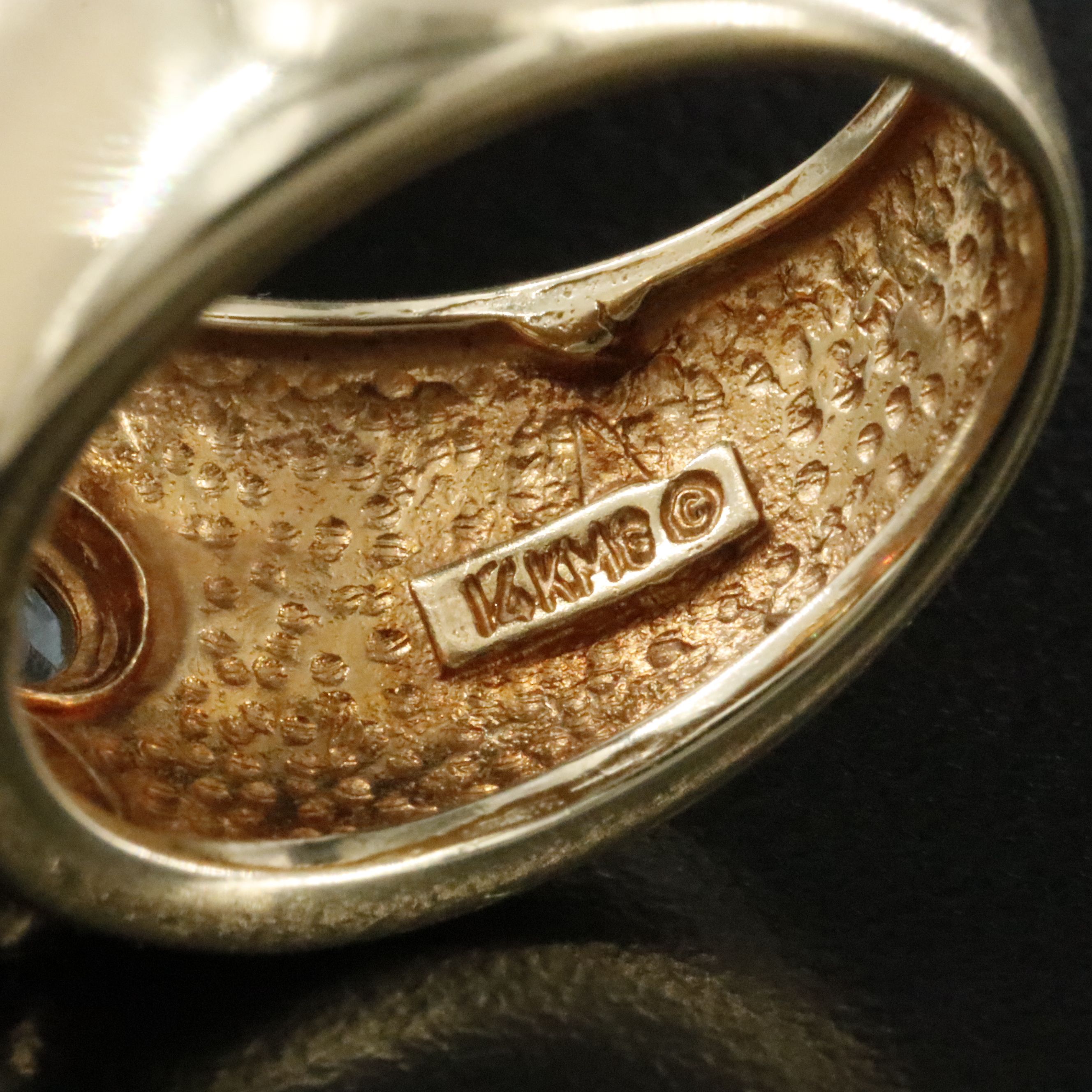 14K Amethyst, Topaz, Garnet and Peridot Dome Ring