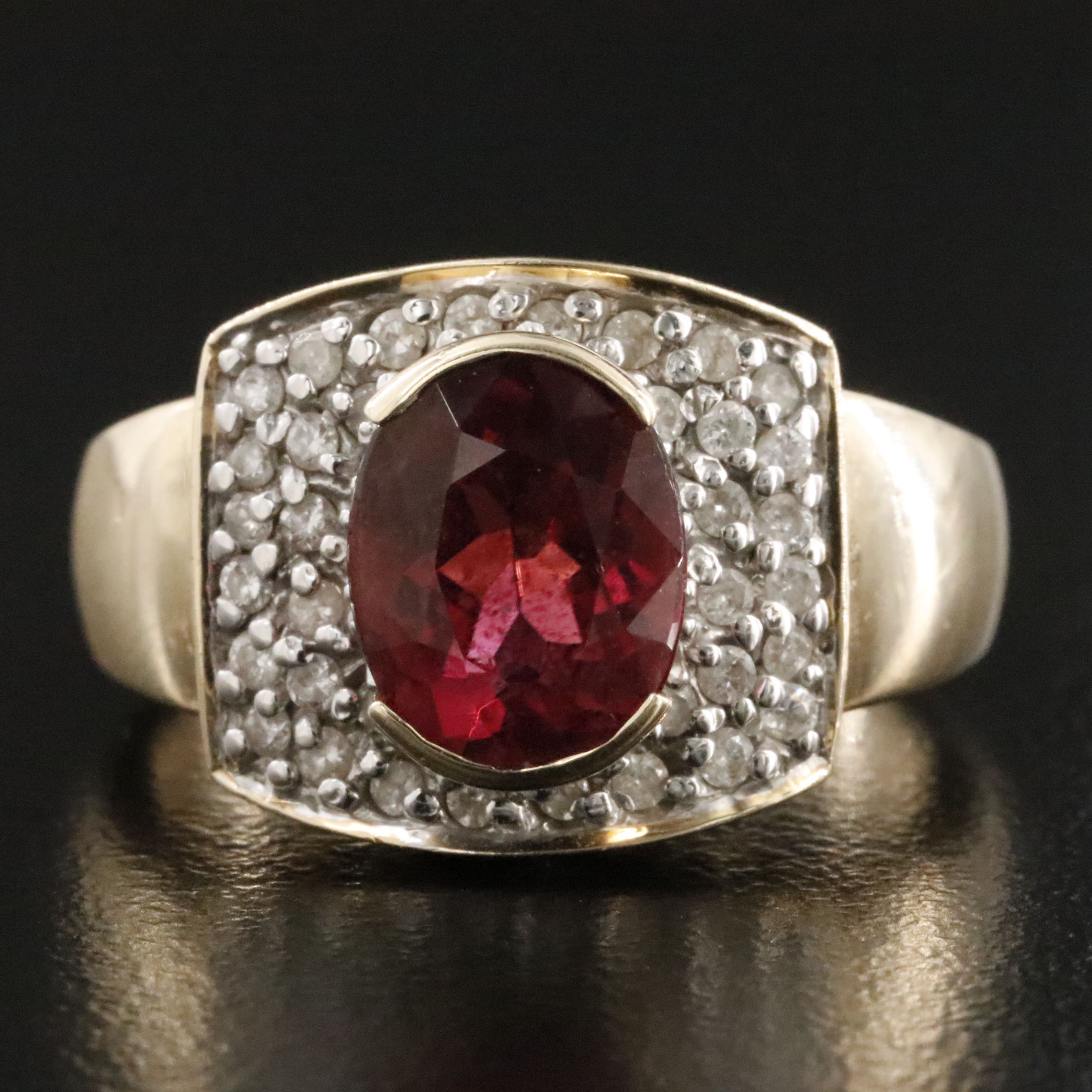 10K Tourmaline and Diamond Ring