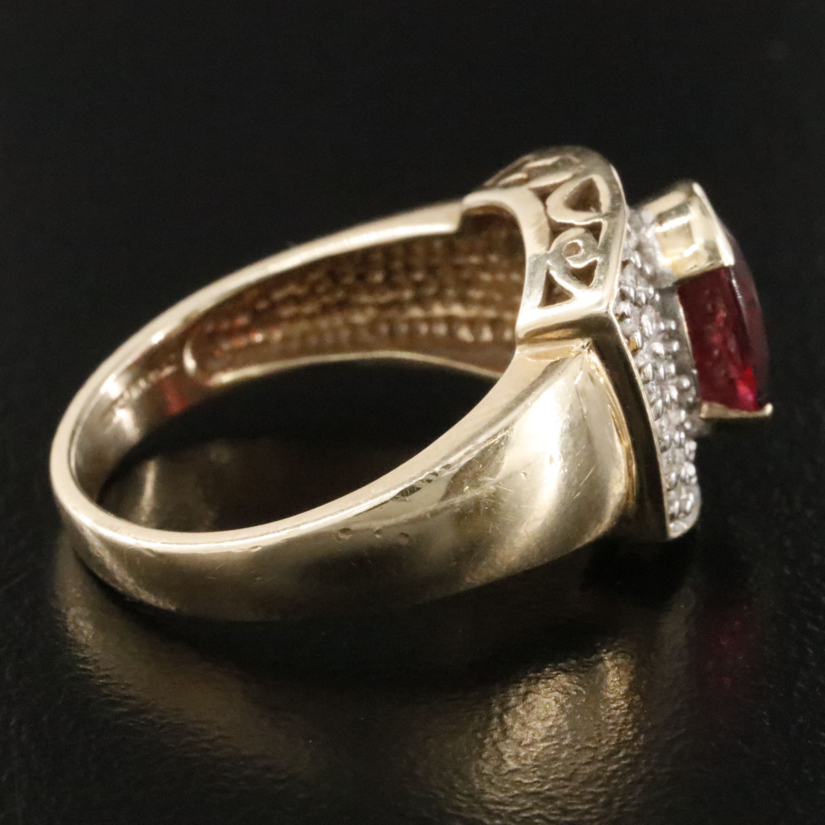 10K Tourmaline and Diamond Ring