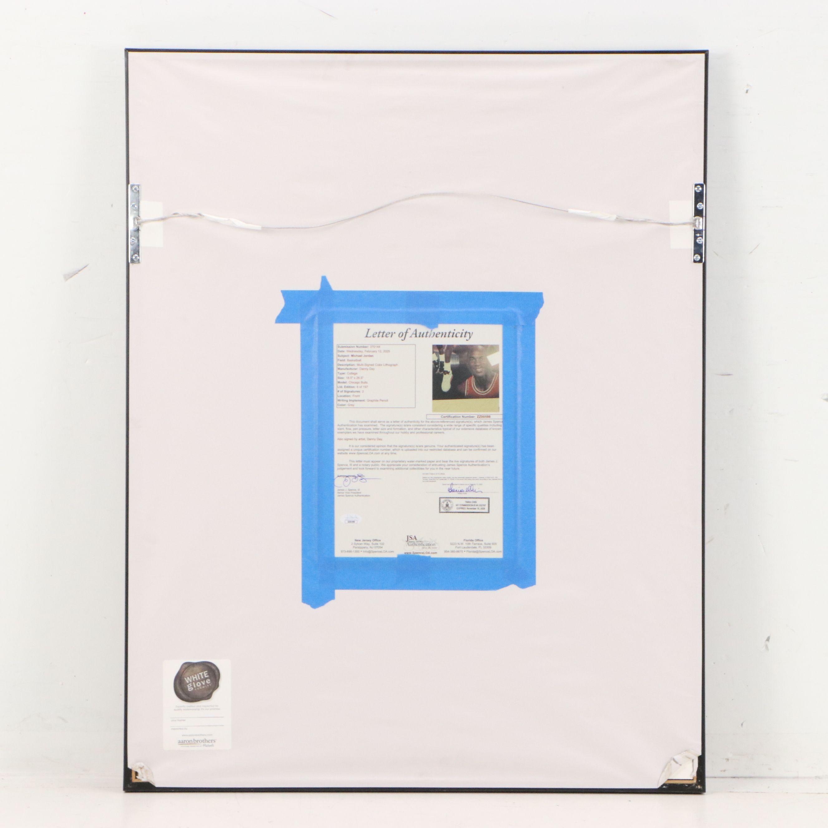 Michael Jordan Signed, Matted and Framed Artwork, JSA