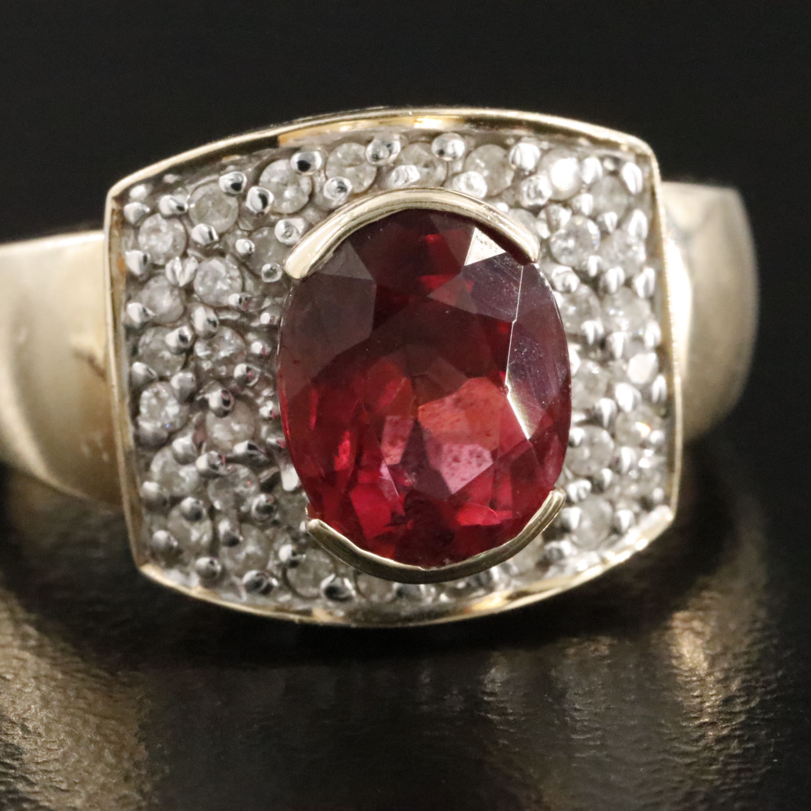 10K Tourmaline and Diamond Ring