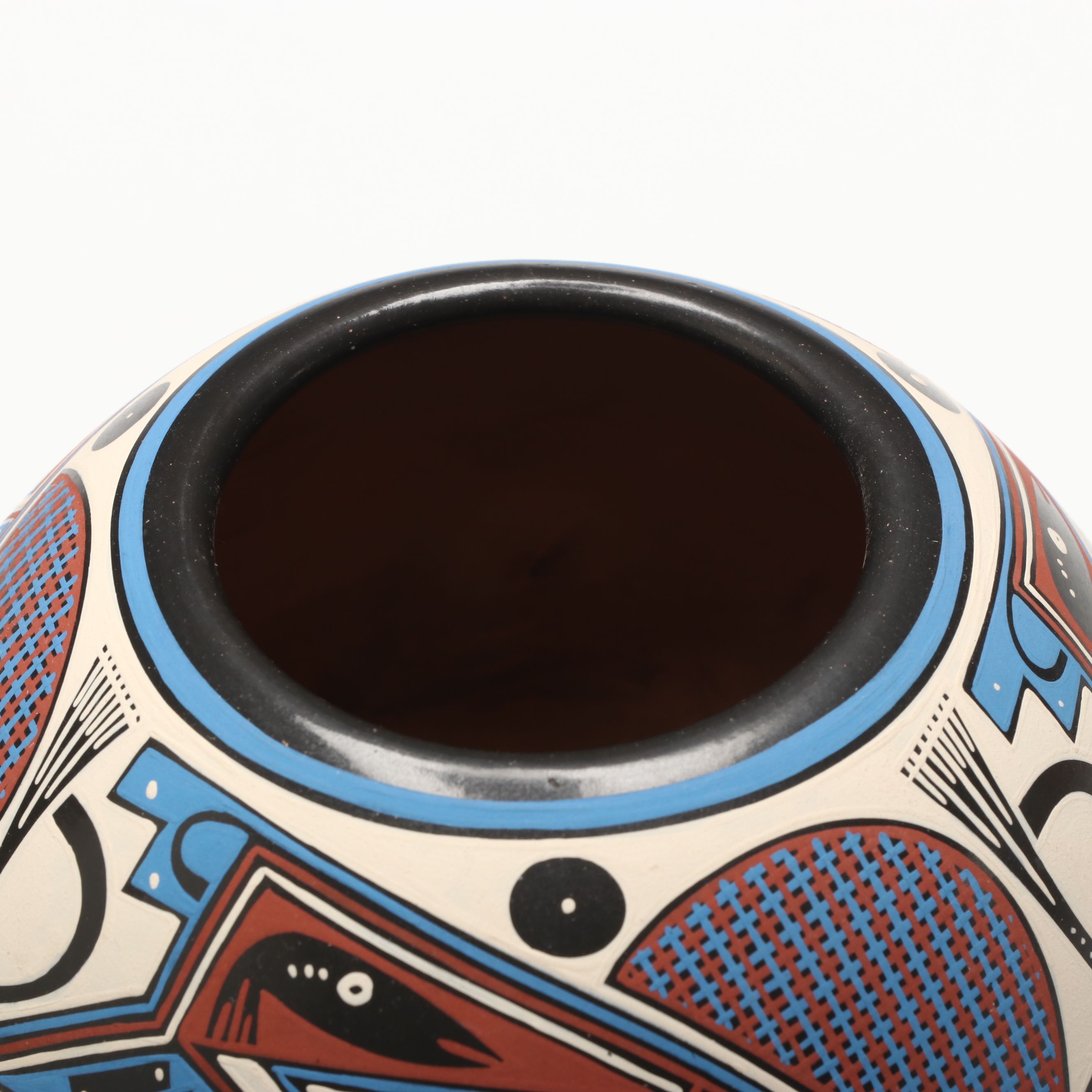 Fabian Ortiz Mata Ortiz Polychrome Pottery Vase