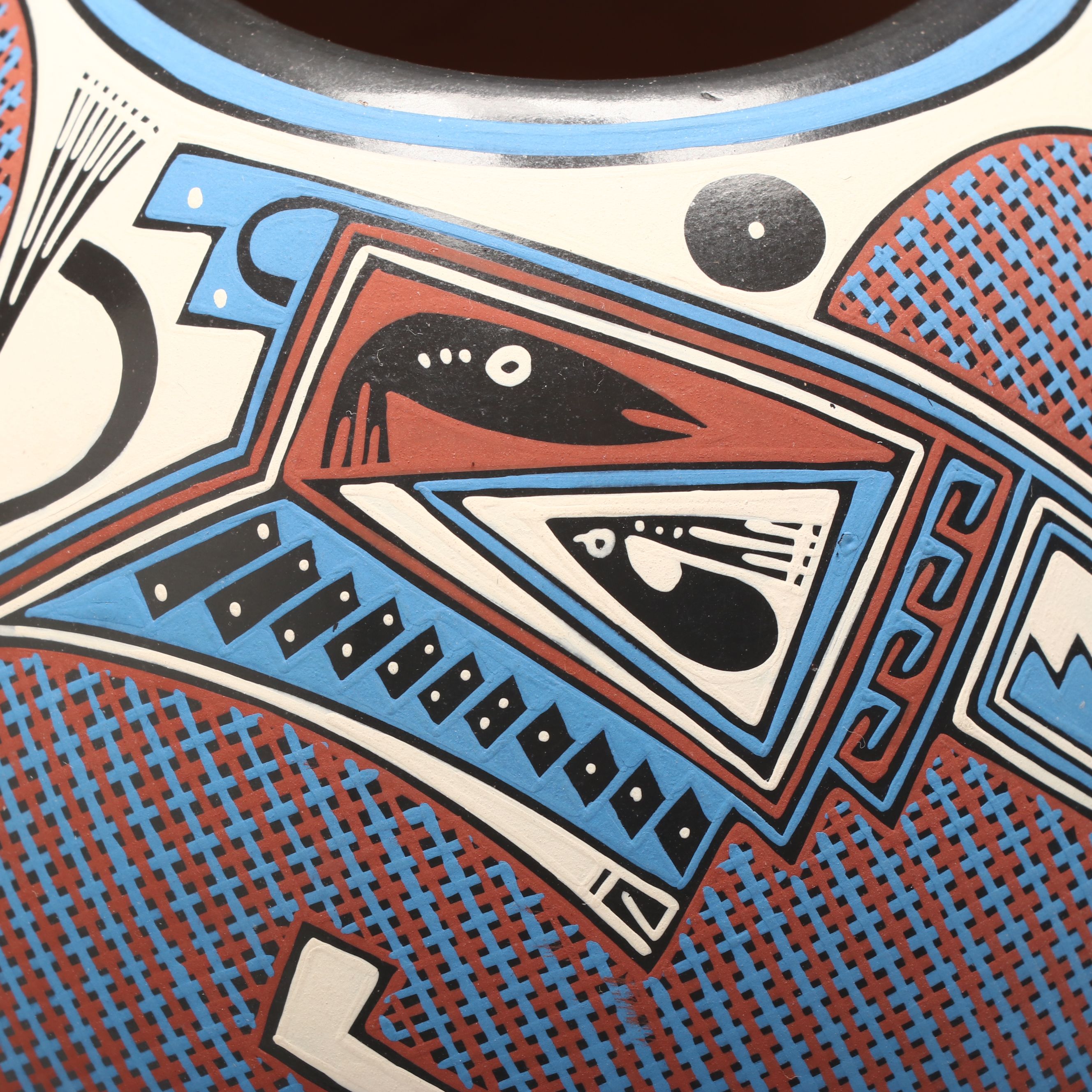 Fabian Ortiz Mata Ortiz Polychrome Pottery Vase